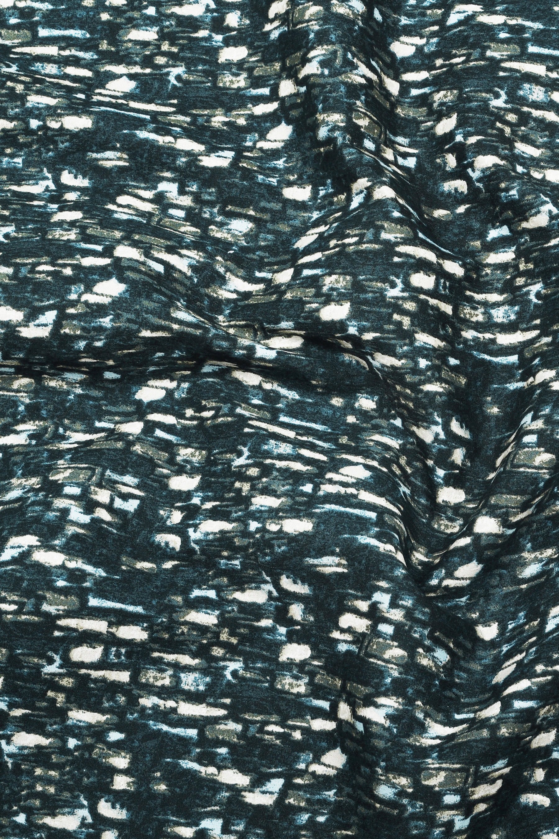 Vintage blue Multicolour Printed Cotton Shirt