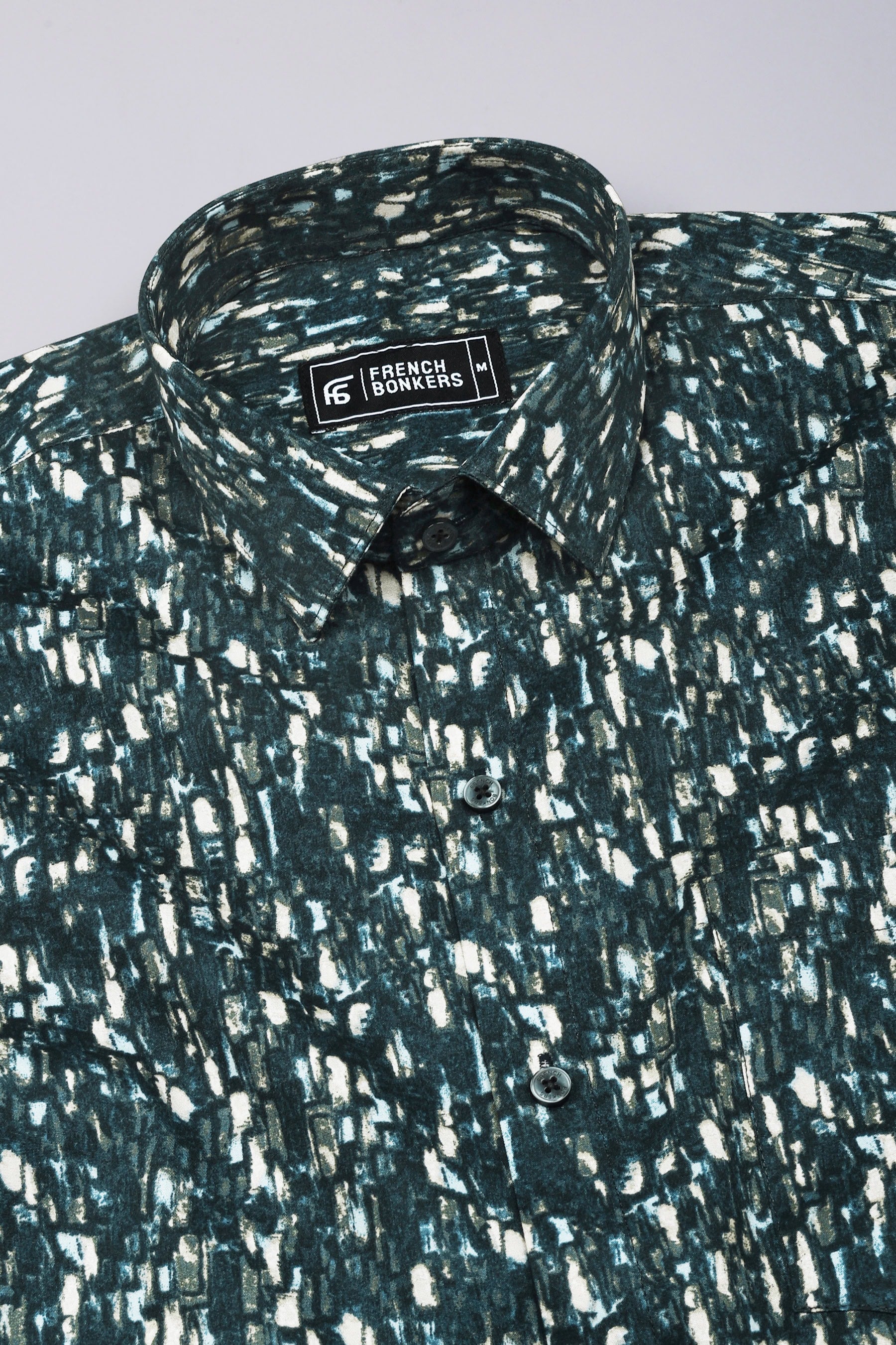 Vintage blue Multicolour Printed Cotton Shirt