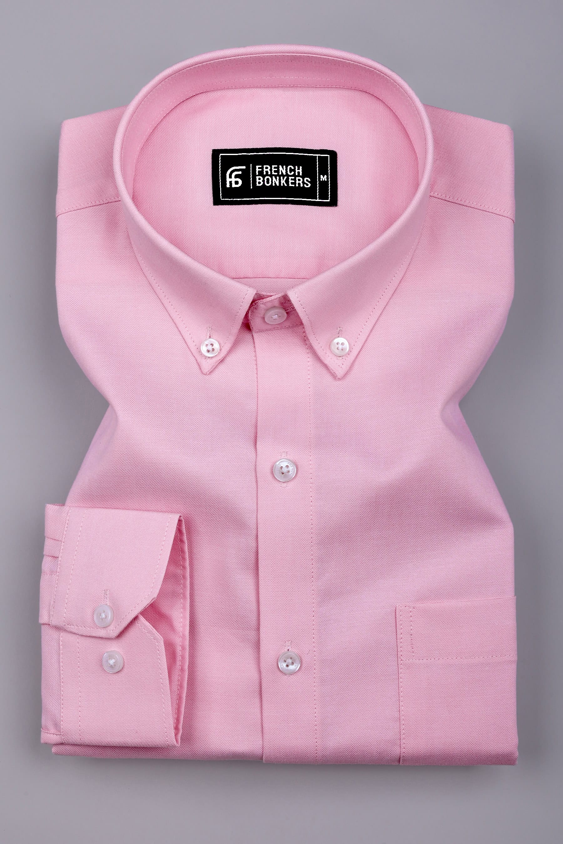 pastel dress shirts Arctic Pastel Pink Solid Oxford Cotton Shirt for Men
