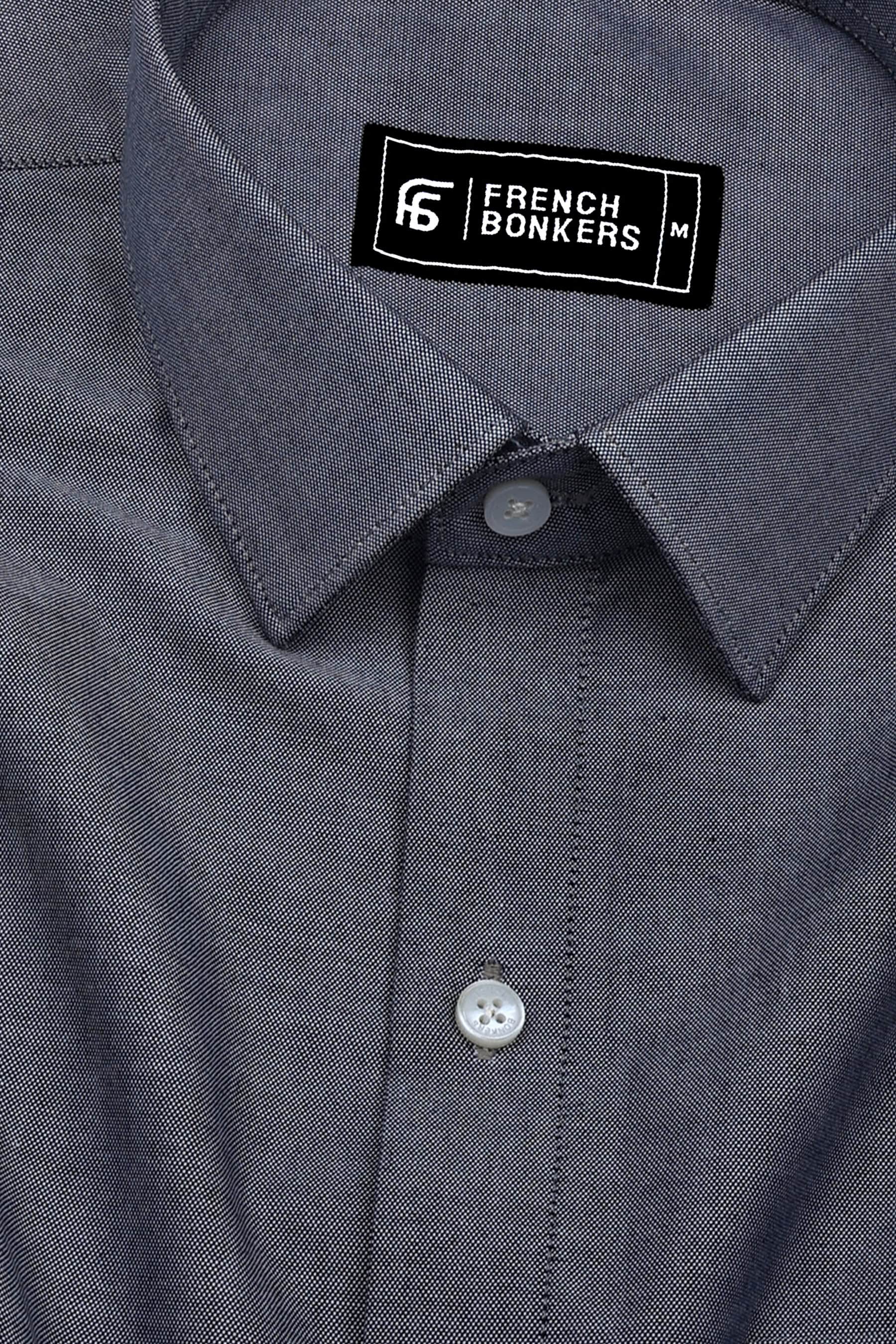 Arctic Grey Solid Oxford Cotton Shirt