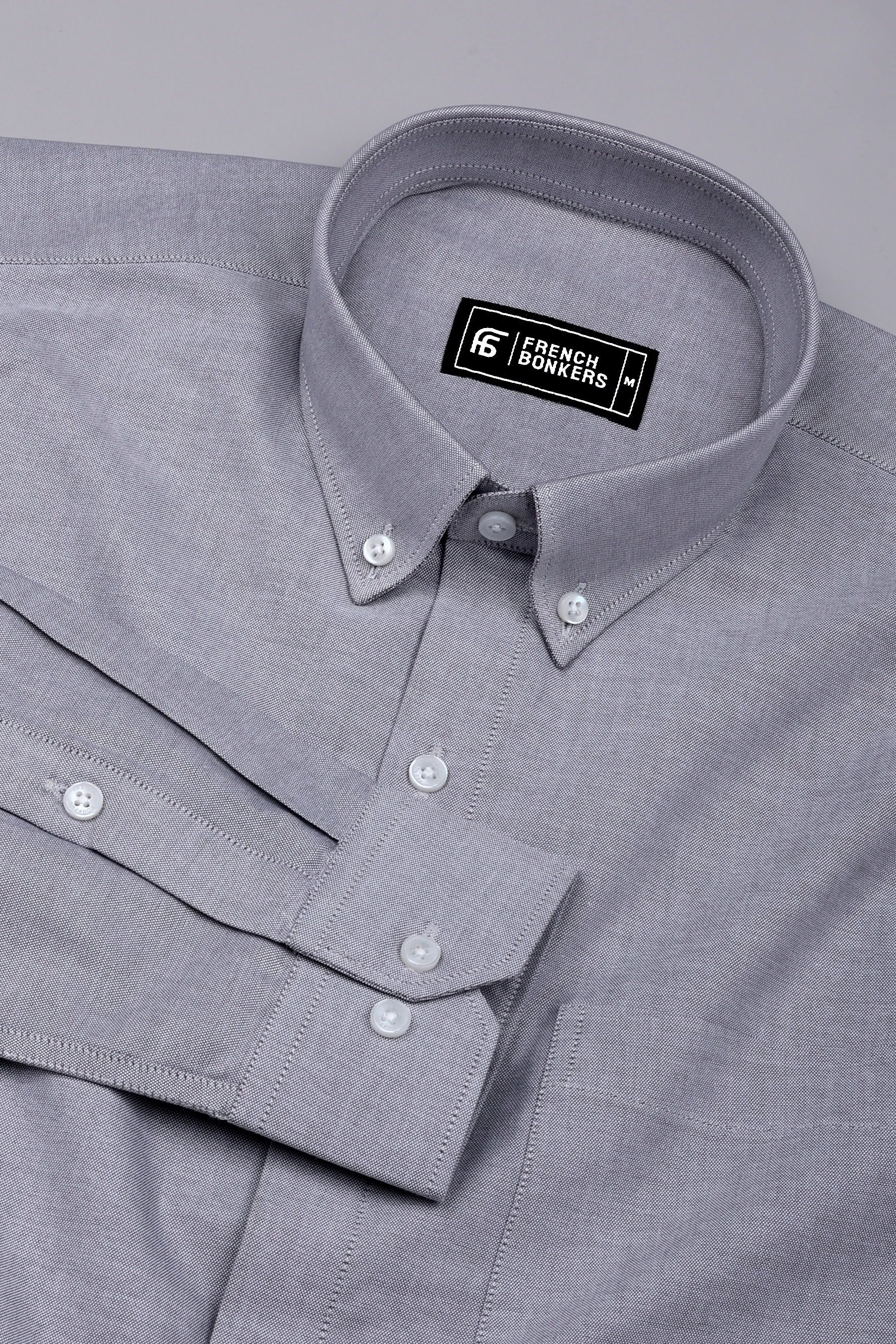 Arctic Bright grey Oxford Cotton Shirt