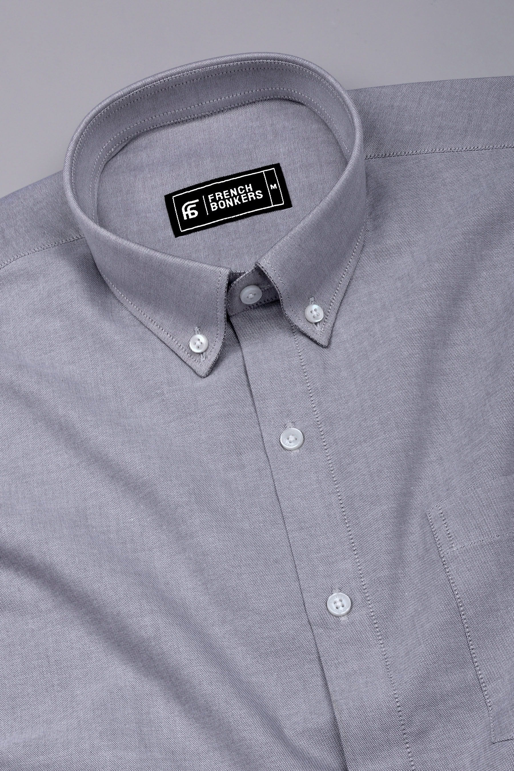 Arctic Bright grey Oxford Cotton Shirt
