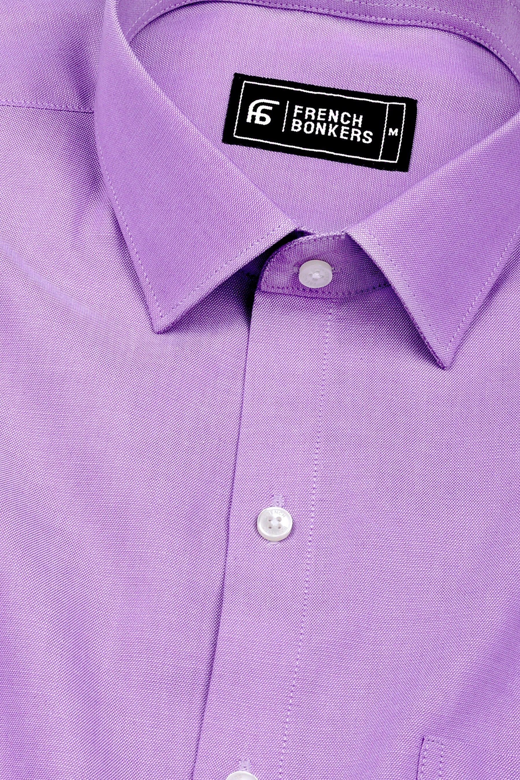 Arctic Light Violet Solid Oxford Cotton Shirt