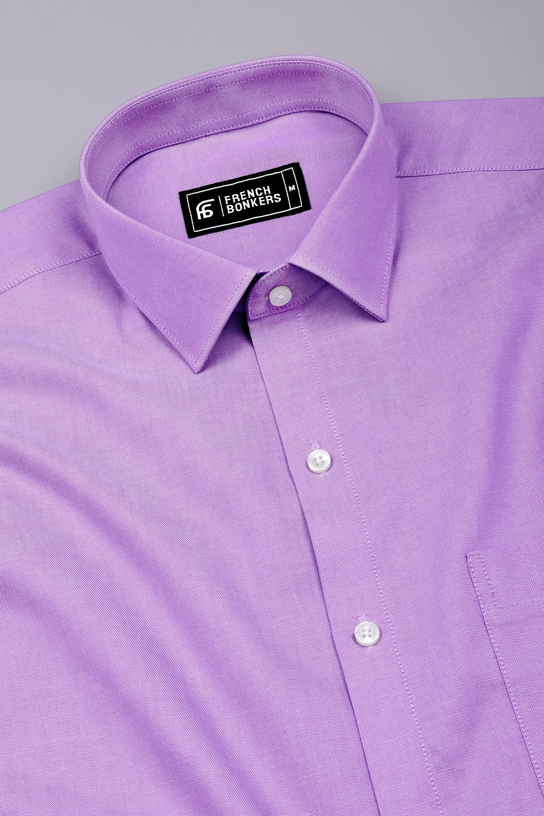 Arctic Light Violet Solid Oxford Cotton Shirt