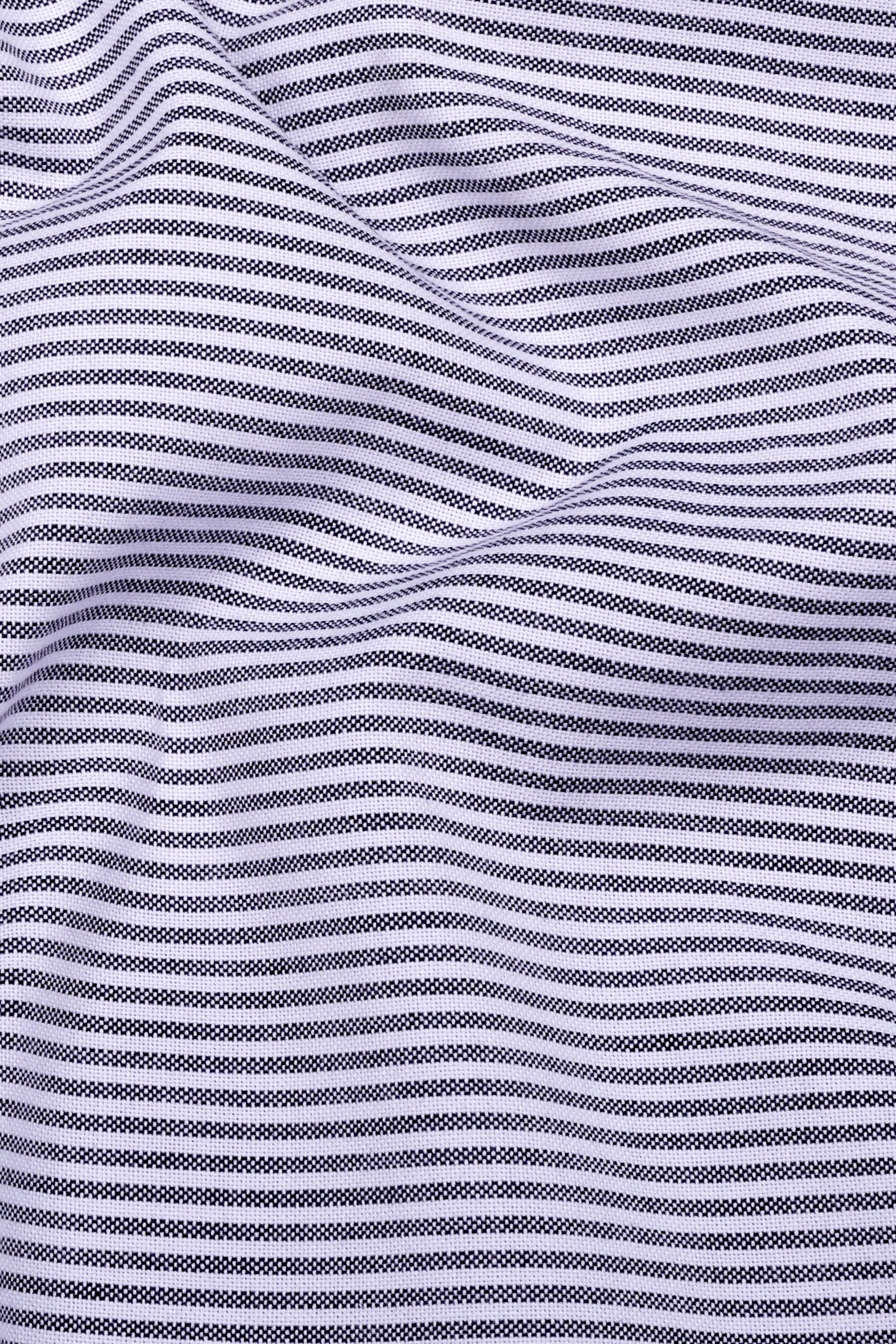 Ravine Black with white oxford stripe shirt