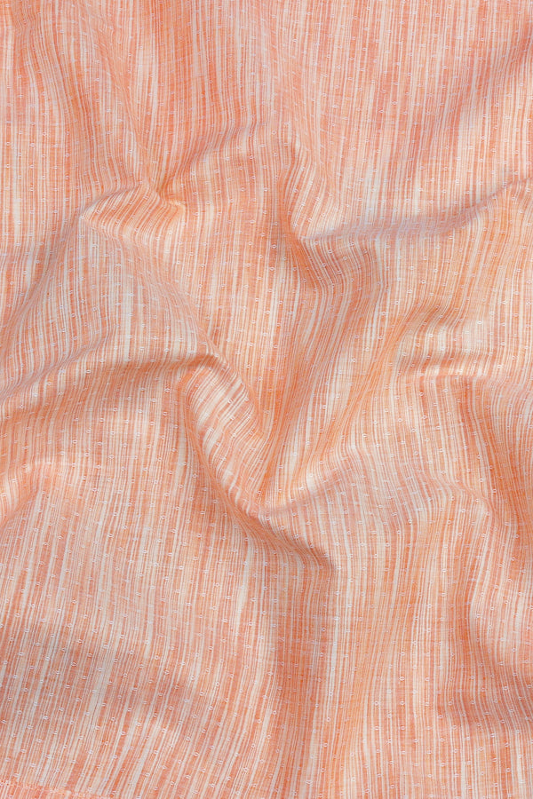 Sandstone orange with cream line jacquard shirt
