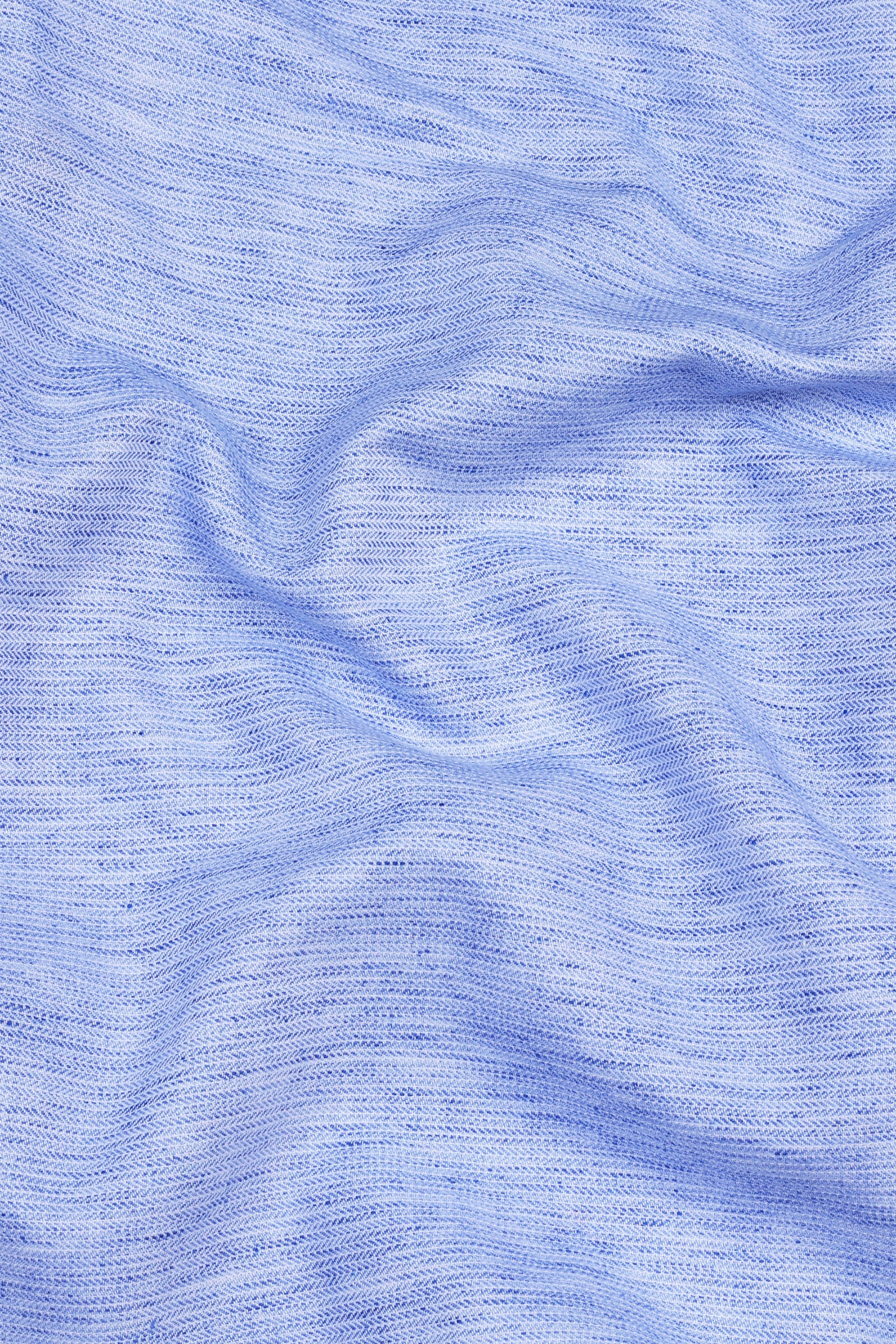 Blue herringbone texture cotton shirt