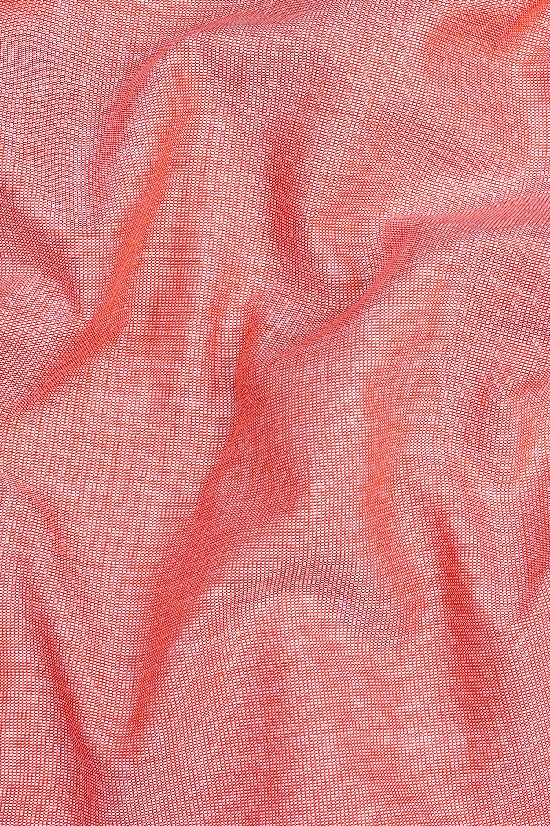 Yam orange dobby texture cotton shirt