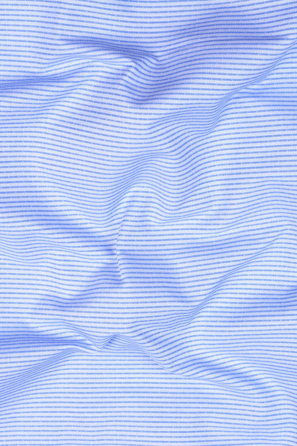 Baby blue pin stripe cotton shirt