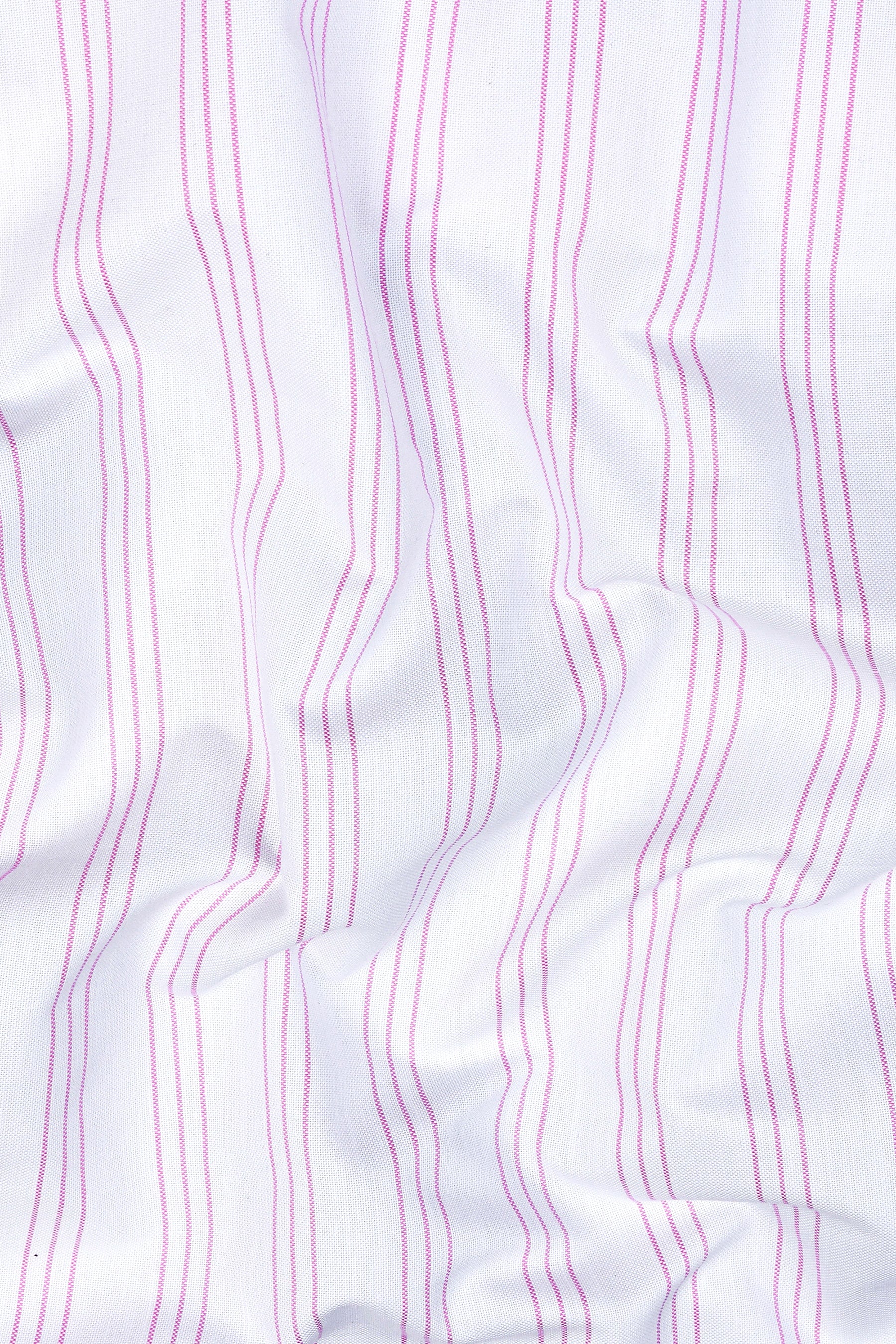 Ceramic white with shampoo pink triple line aradonis stripe shirt