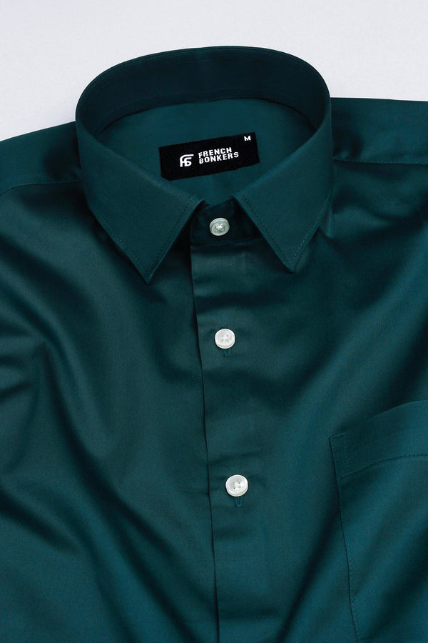 Castleton green cotton satin shirt Castleton green cotton satin shirt