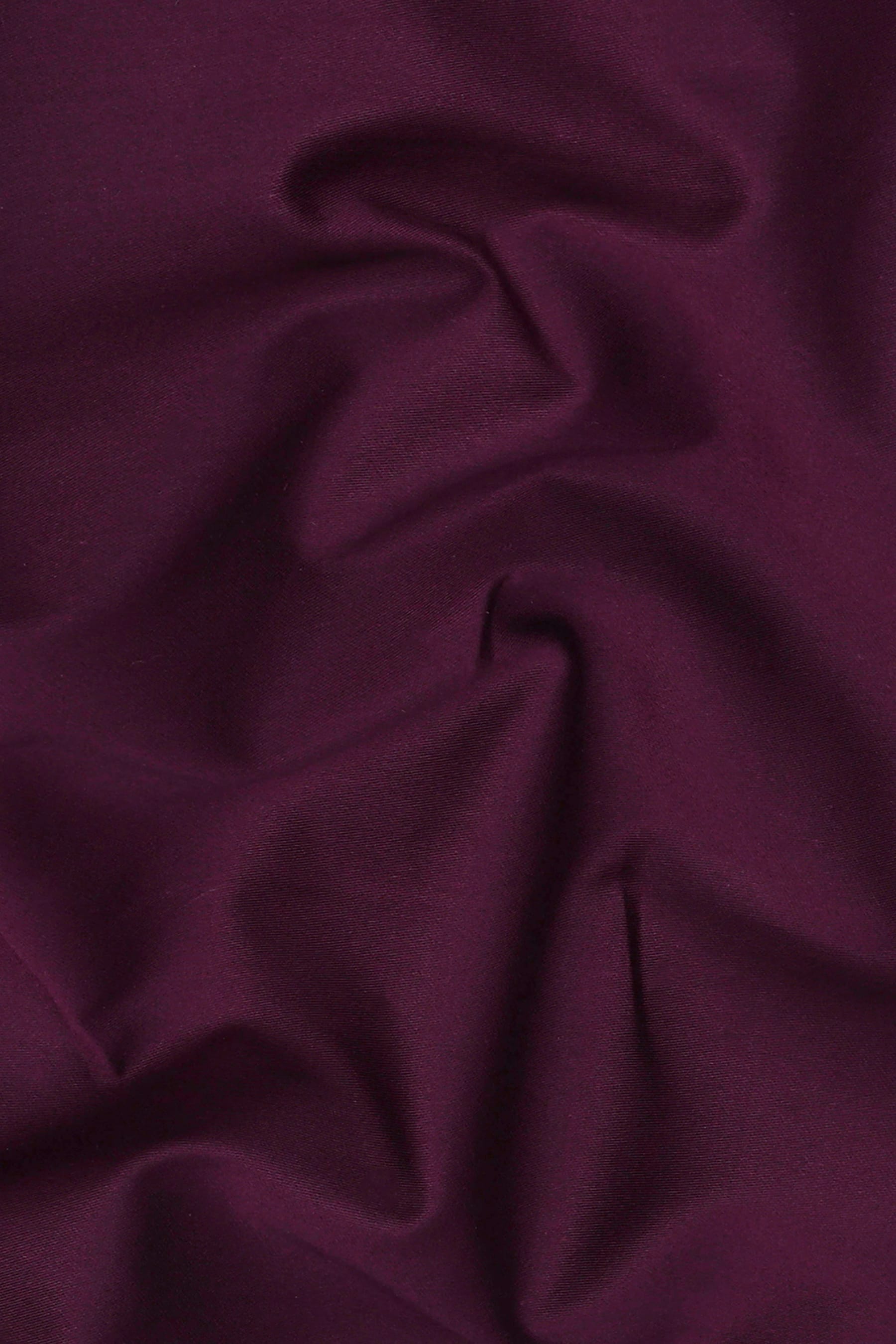 Burgundy red cotton satin shirt