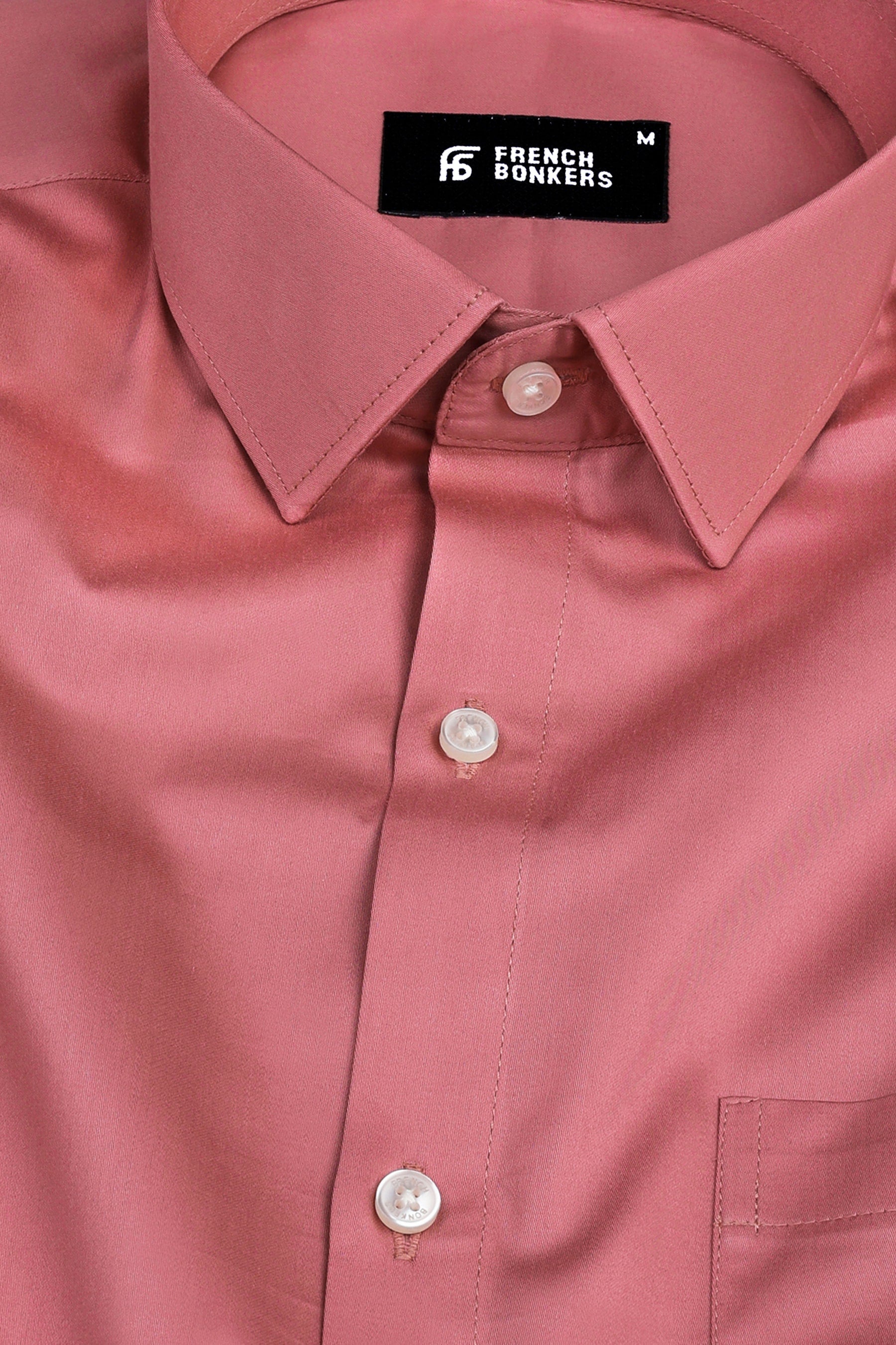 Thulian pink cotton satin shirt