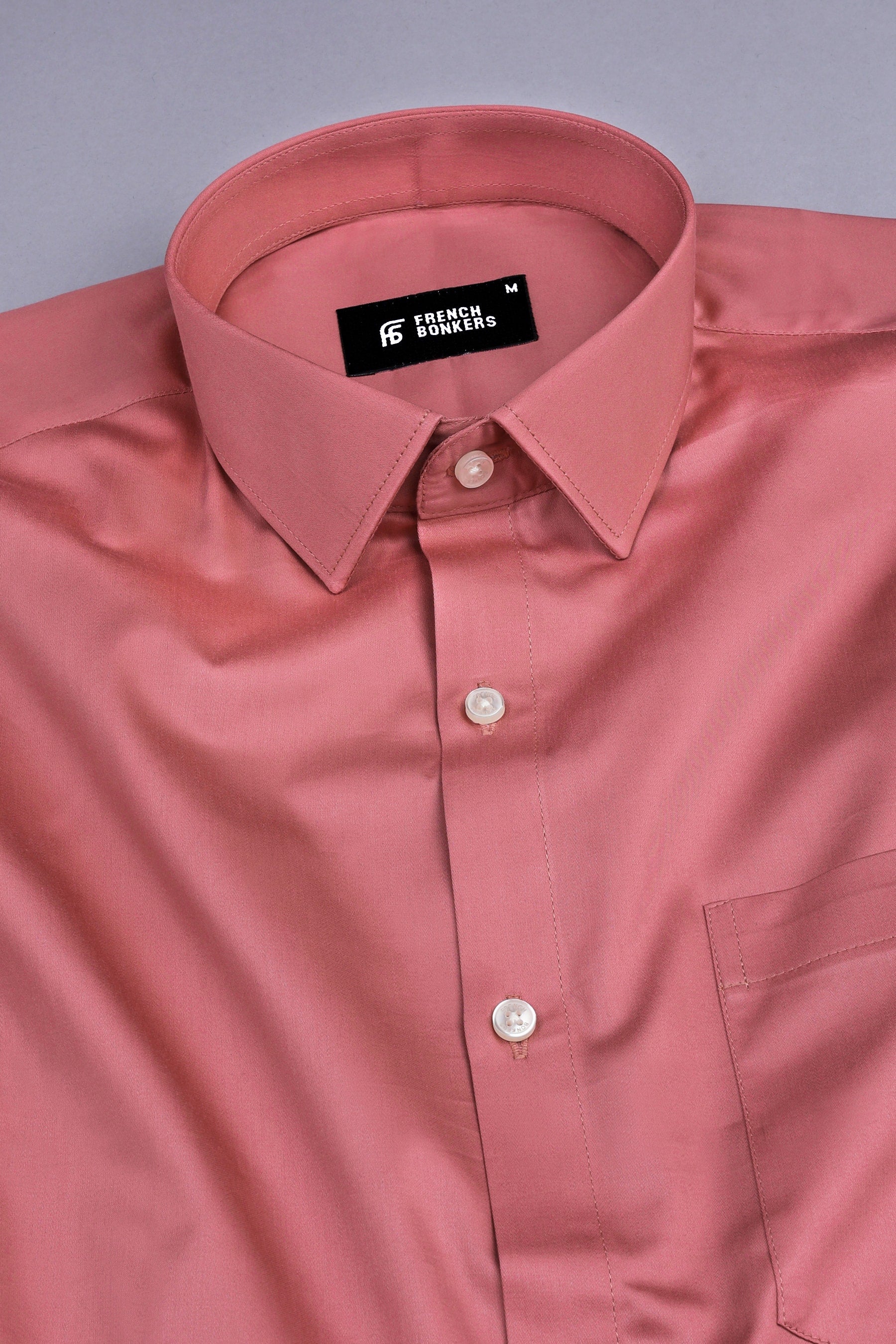 Thulian pink cotton satin shirt