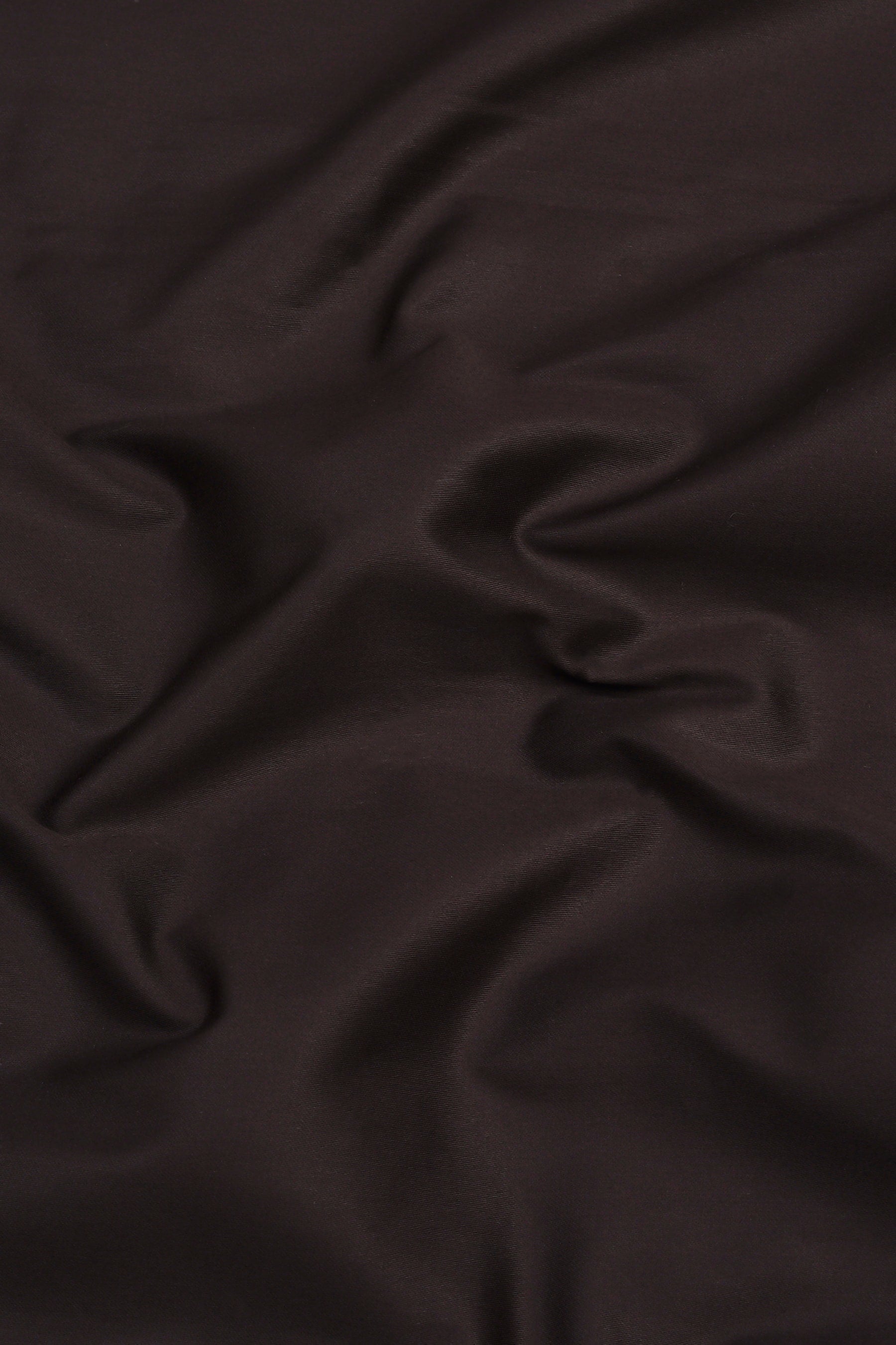 Saddle brown cotton satin shirt