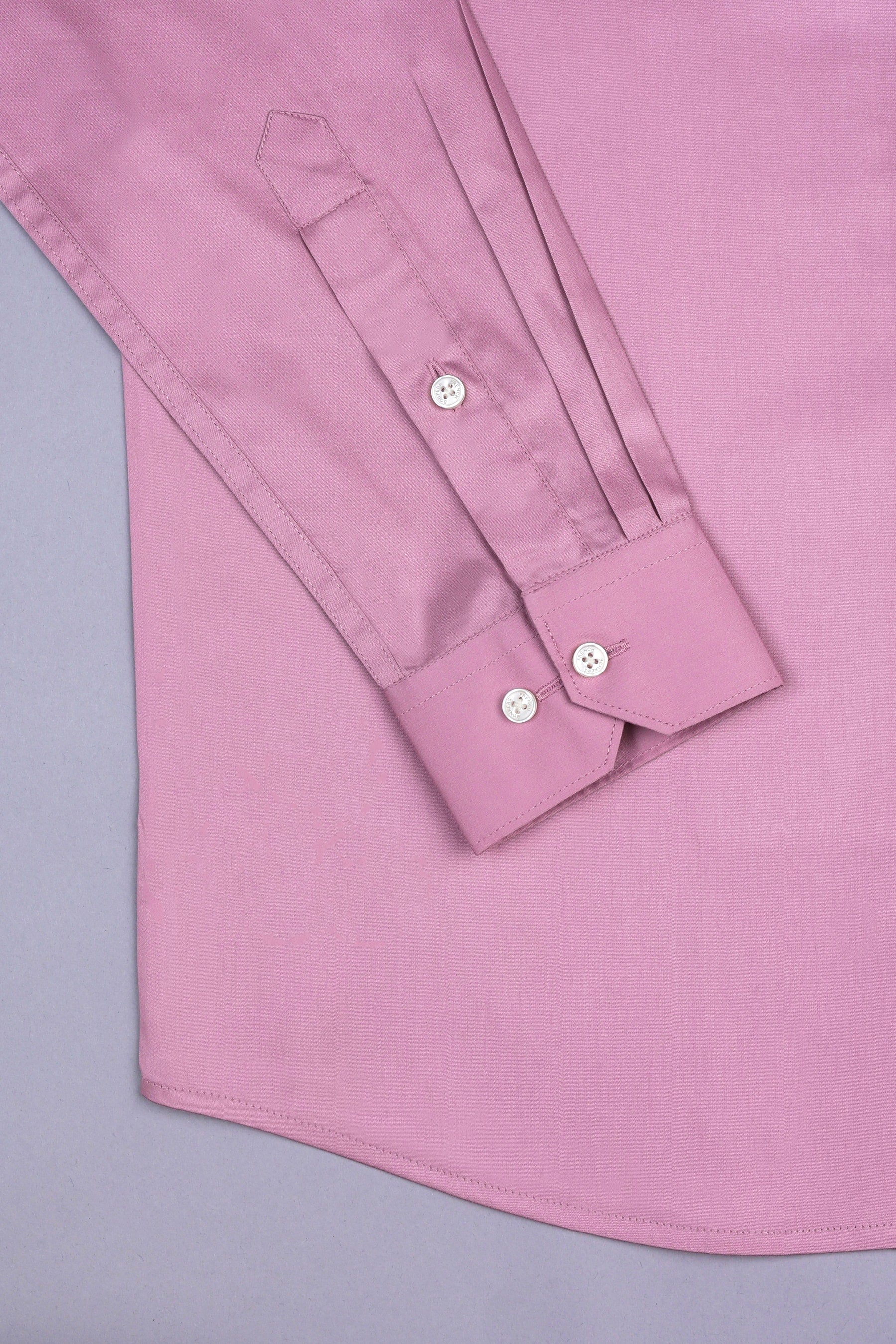 Tea rose pink cotton satin shirt