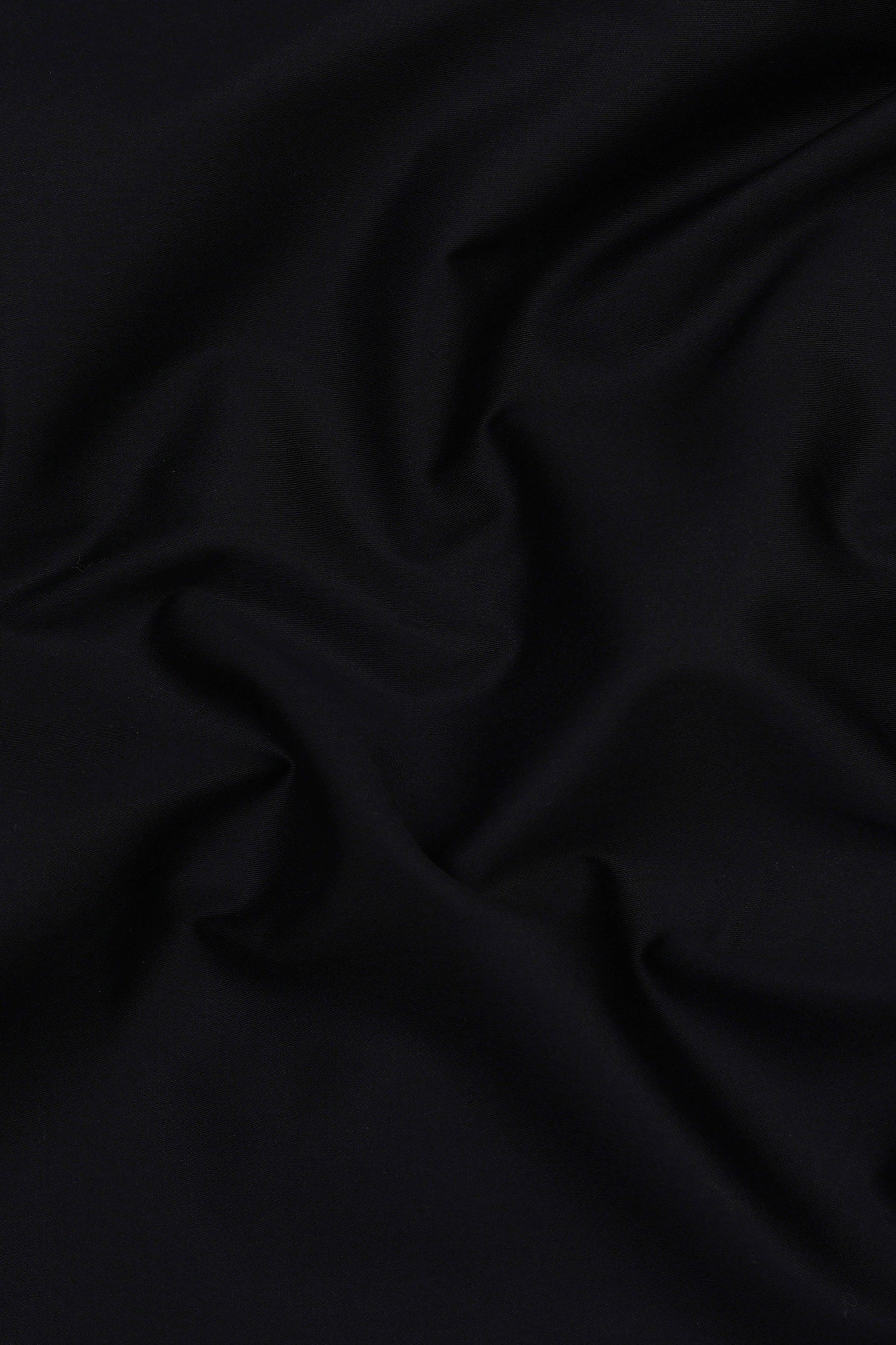 Coal black cotton satin shirt