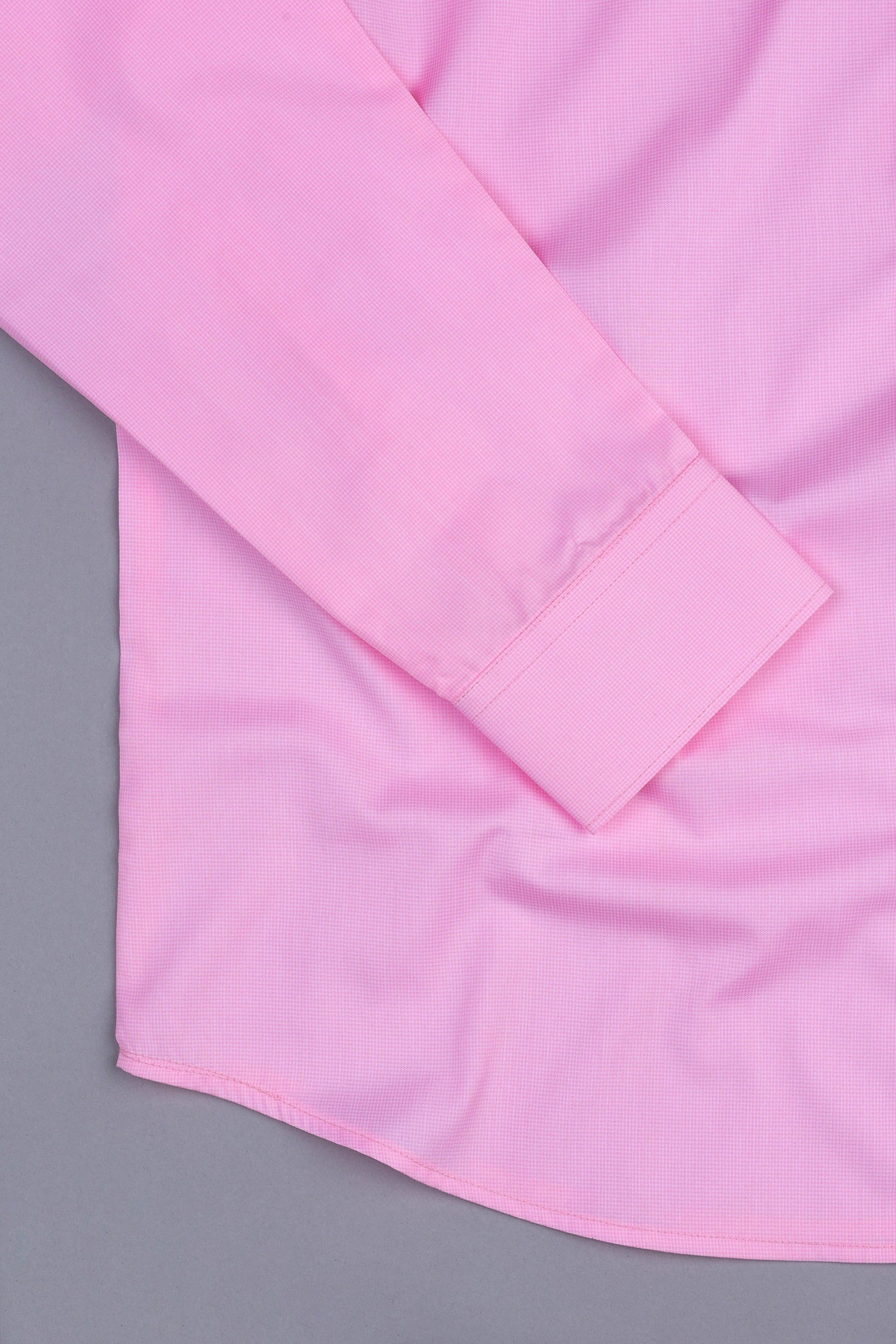 Lemonade pink micro houndstooth shirt