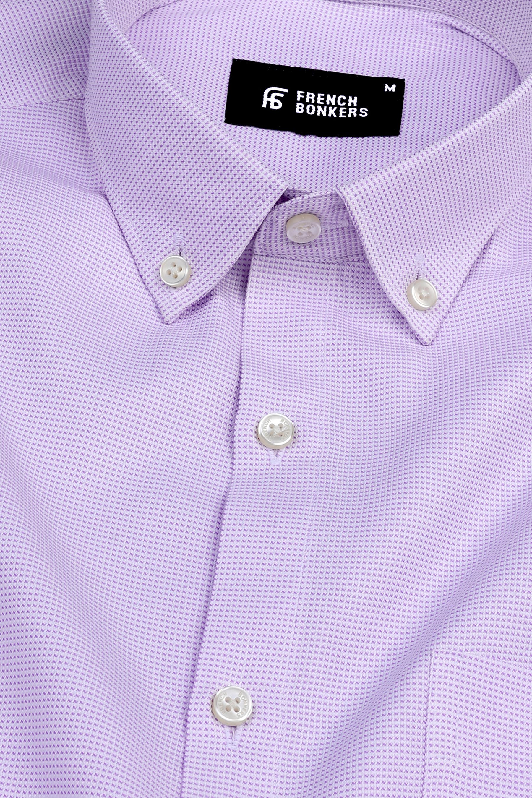 Mauve purple dobby texture shirt