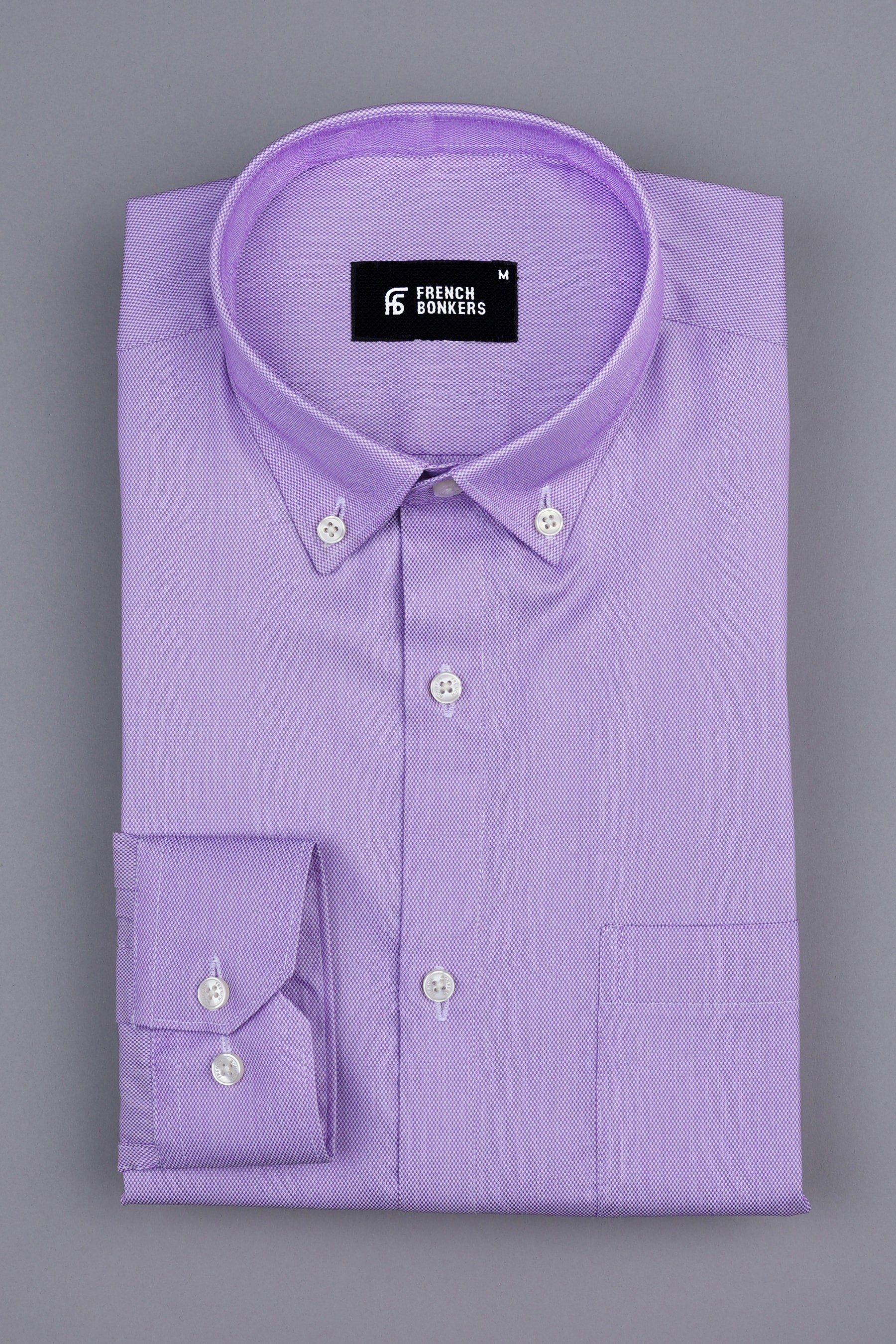 French violet dobby texture shirt