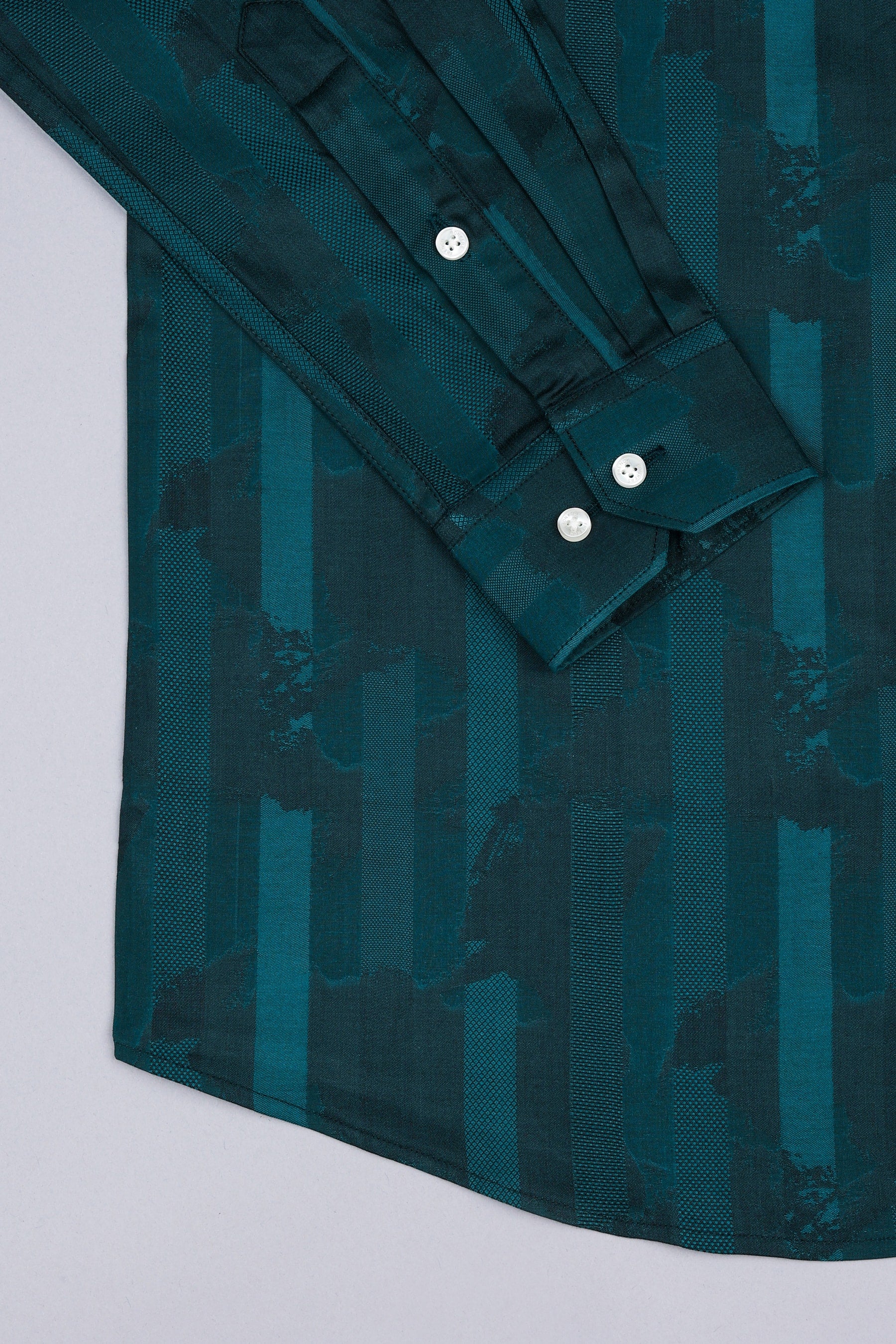 Hunter green jacquard printed shirt