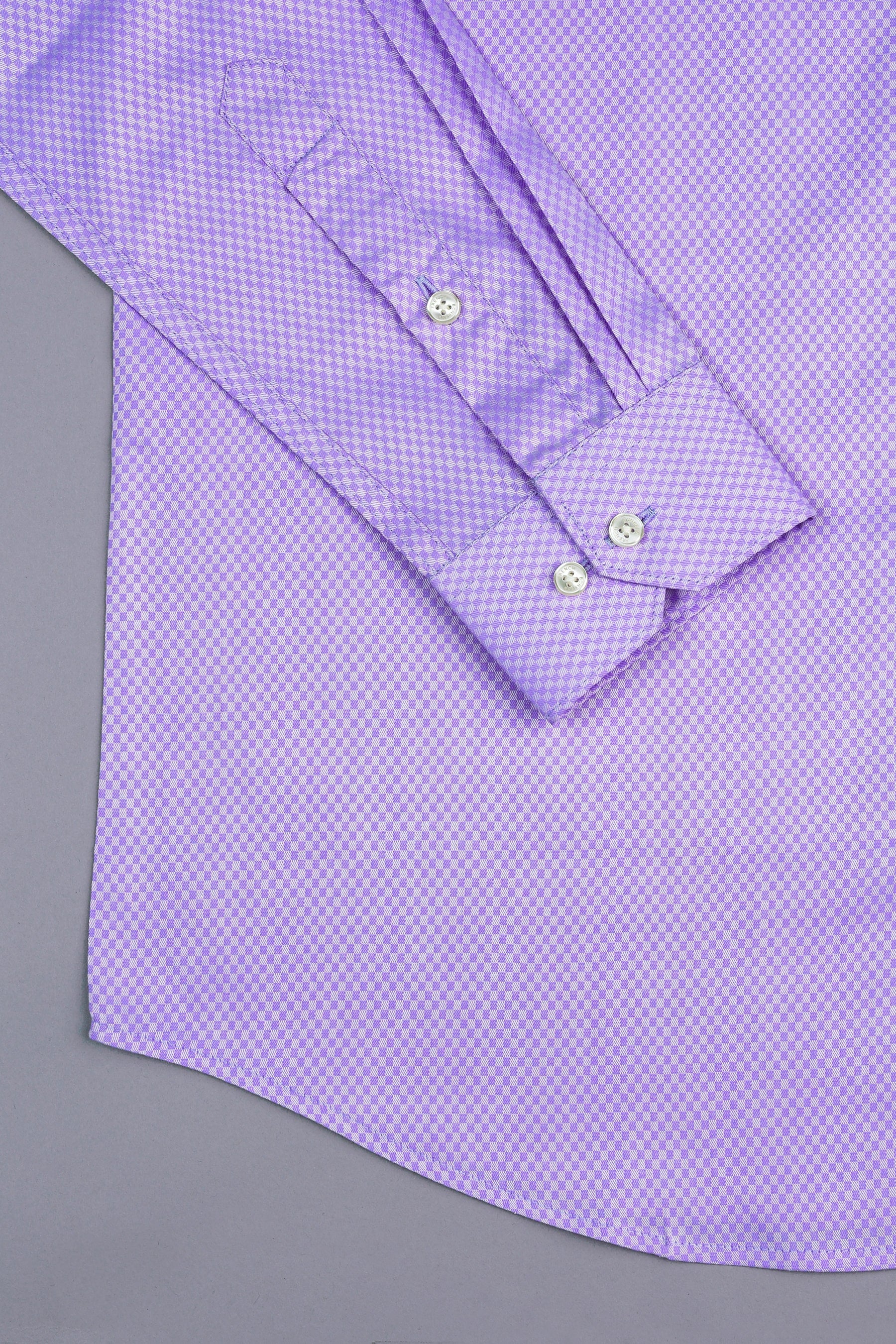 Lavender purple  jacquard printed shirt