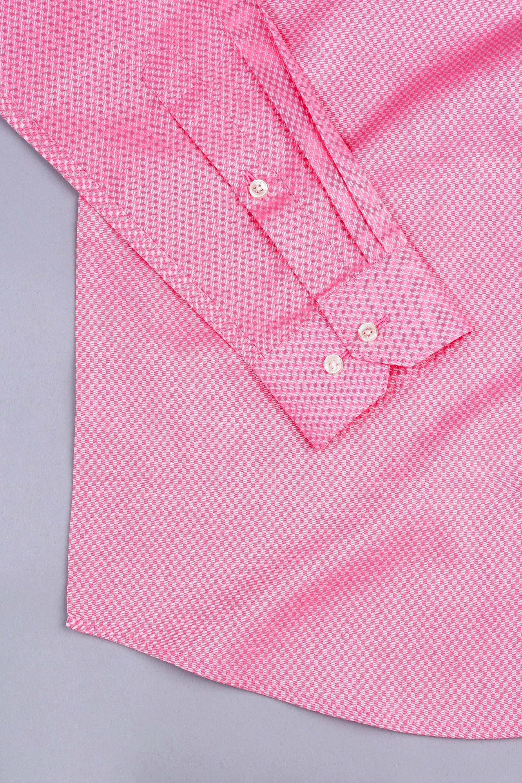 Carnation pink  jacquard printed shirt