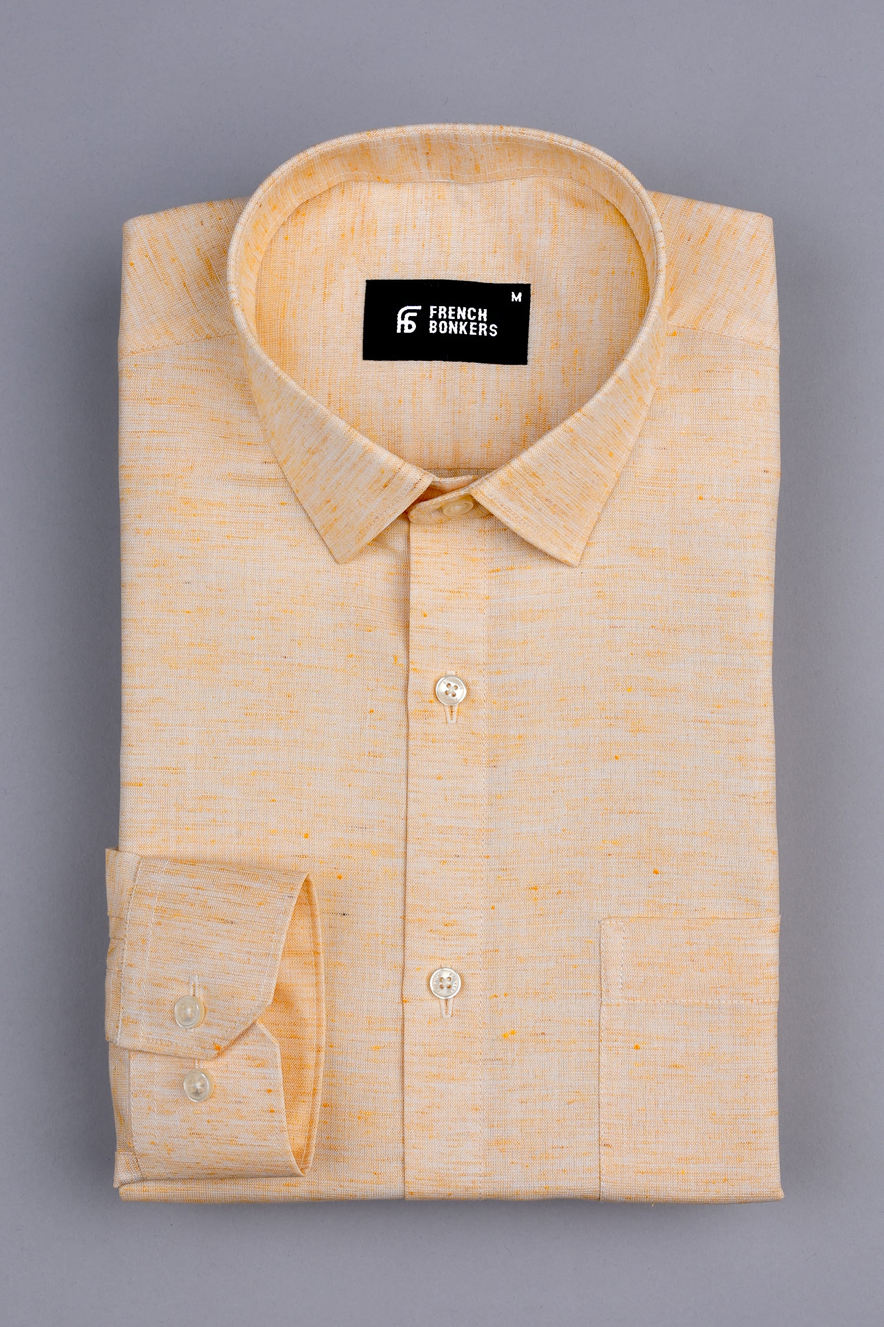 Vivid yellow amsler linen shirt