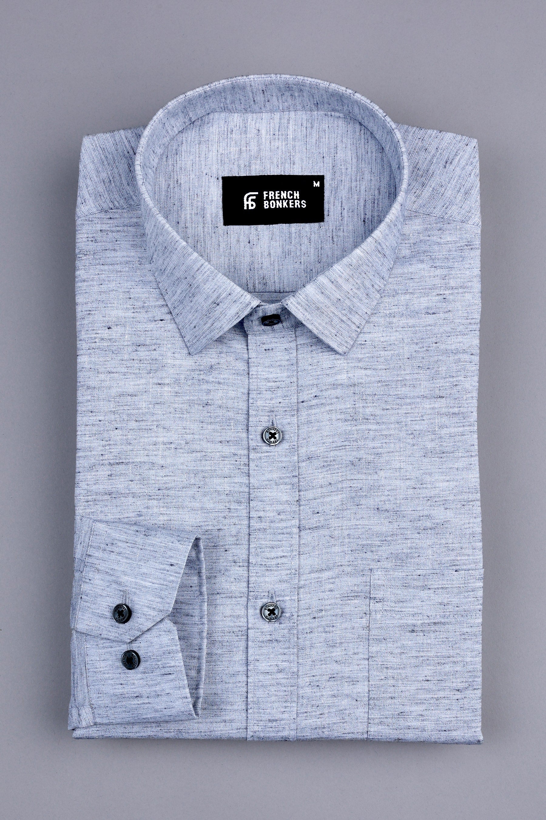 Coin grey amsler linen shirt