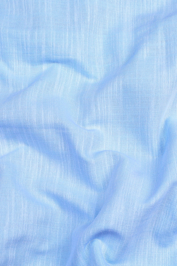 Light blue with white ruff lines solid shirt