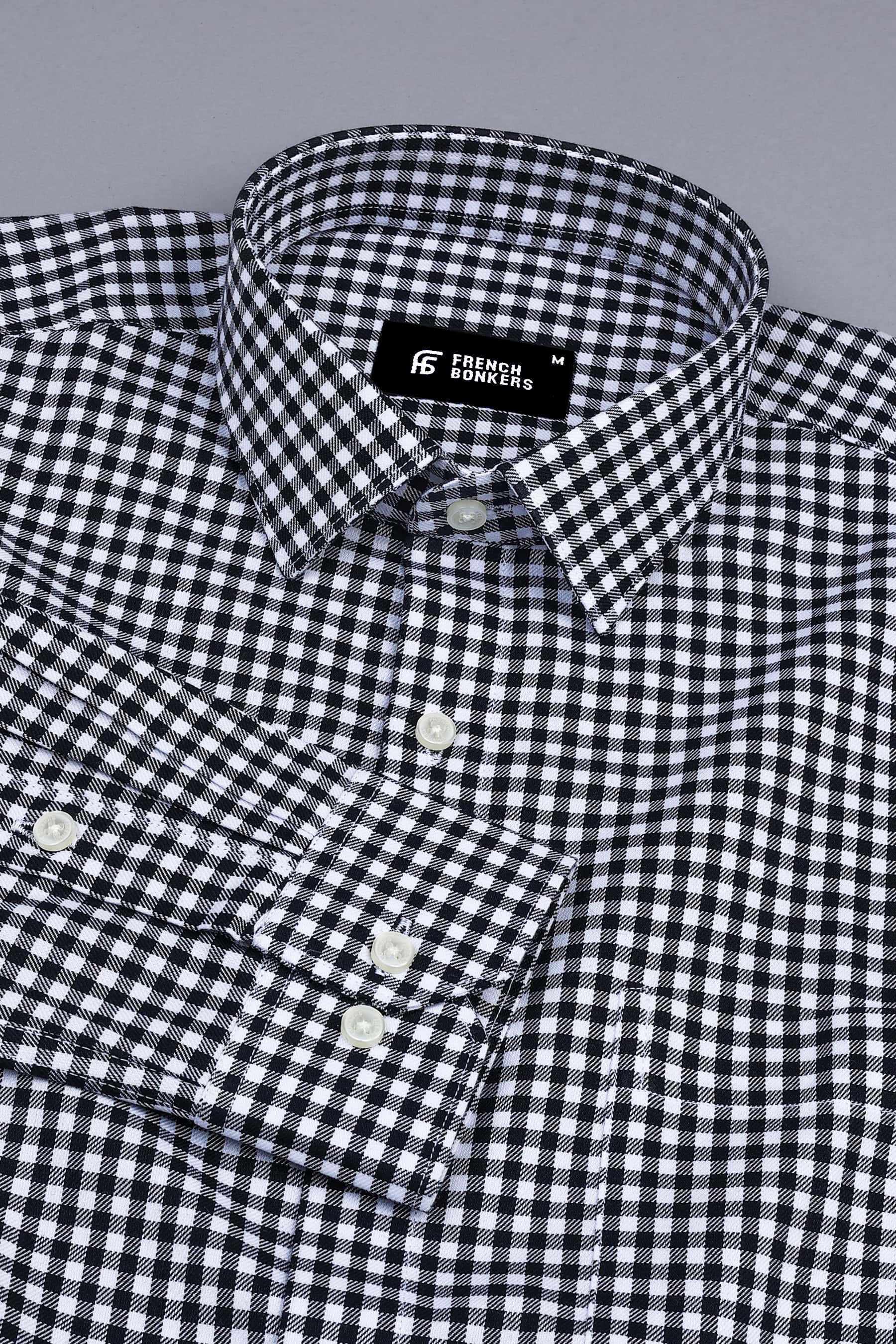 Classic Black with white twill check shirt