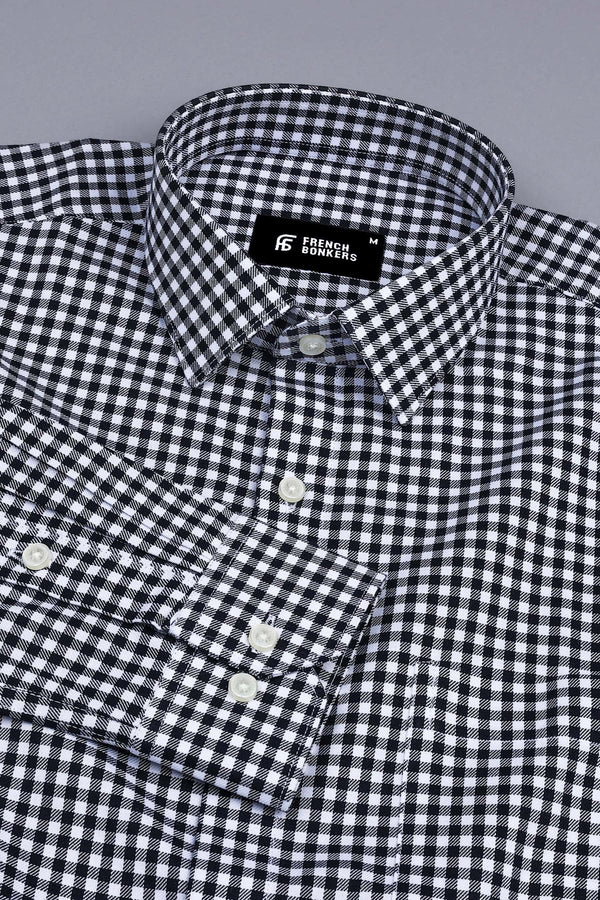 Classic Black with white twill check shirt
