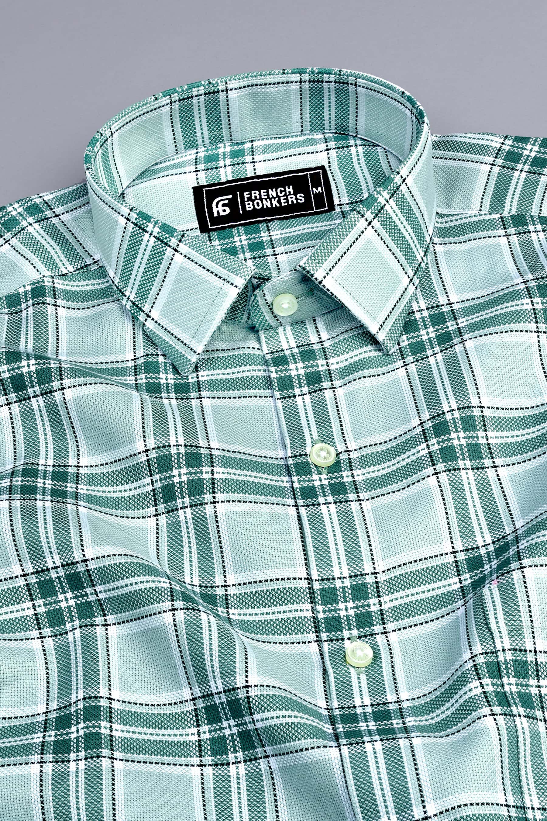 Green Check Print Shirt