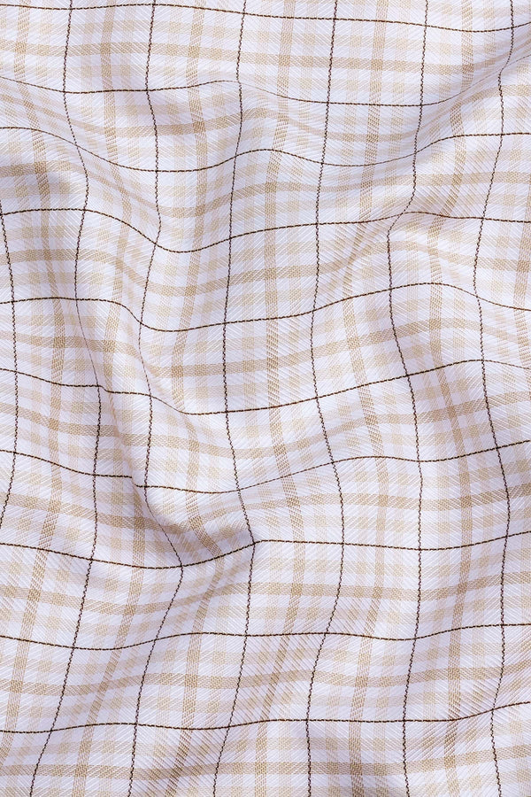 Victory Light brown box check shirt