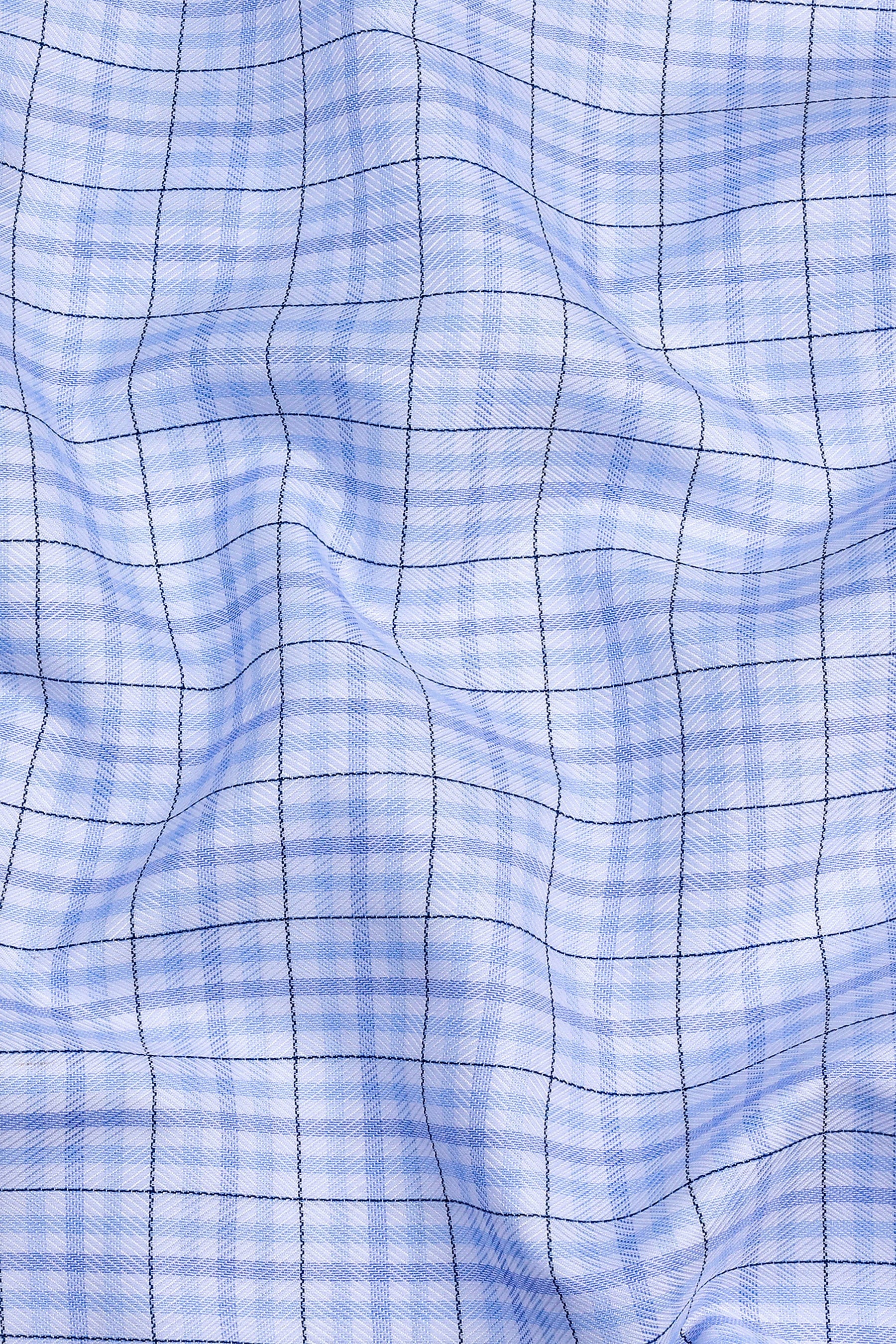 Victory Light blue box check shirt
