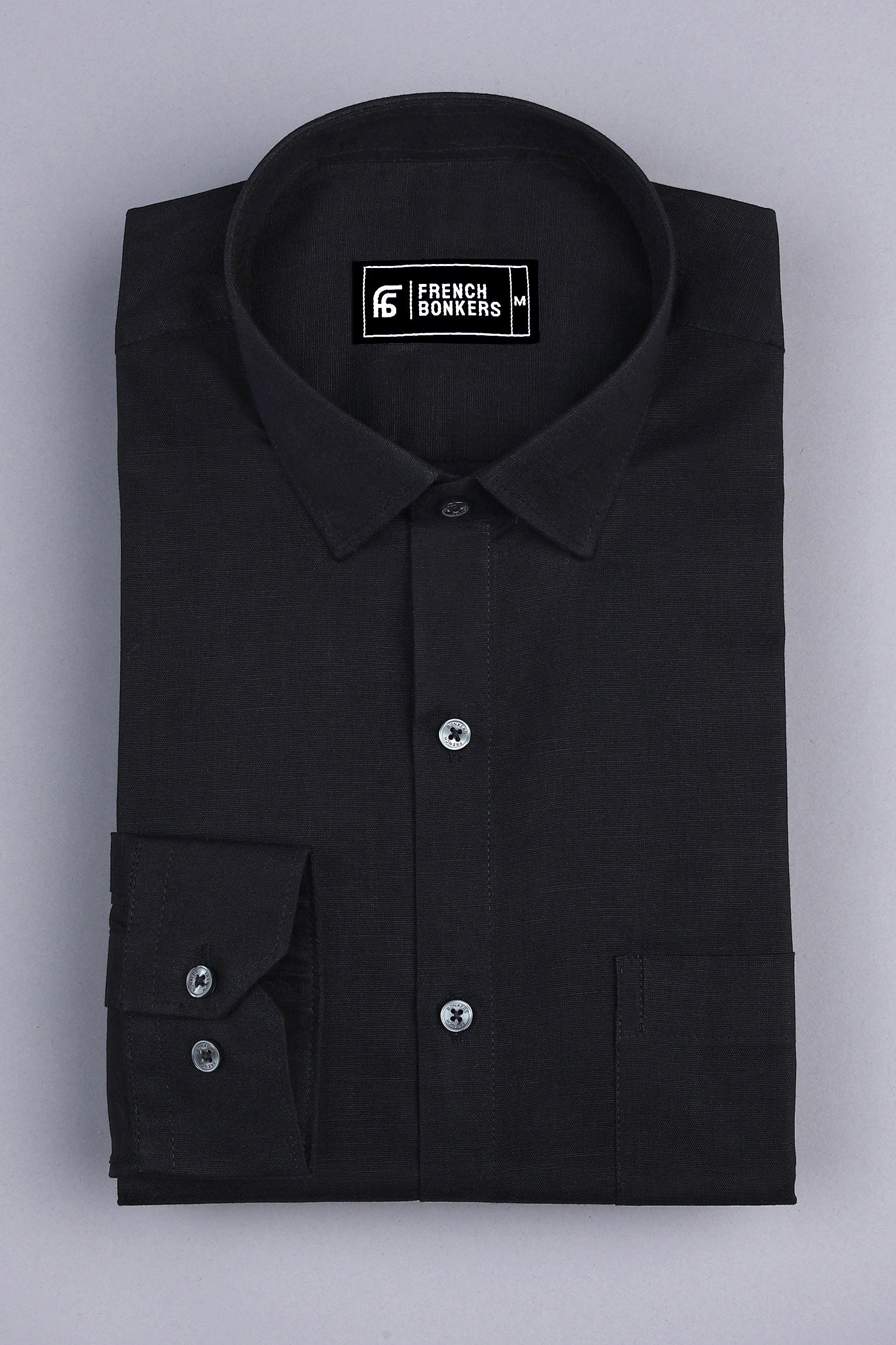 00s French B.D Shirt “Black Linen” 00s French B.D Shirt “Black Linen”