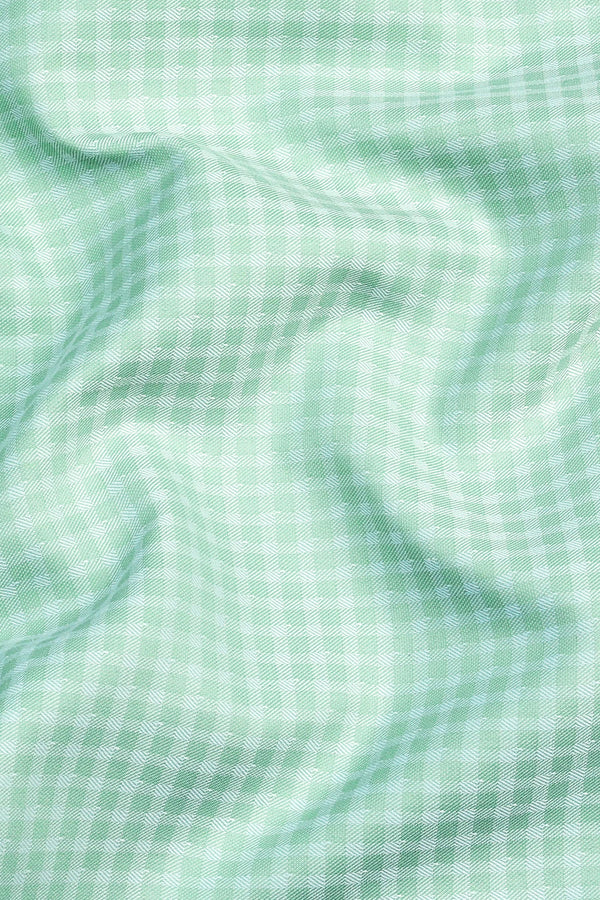 Lumina light green check shirt