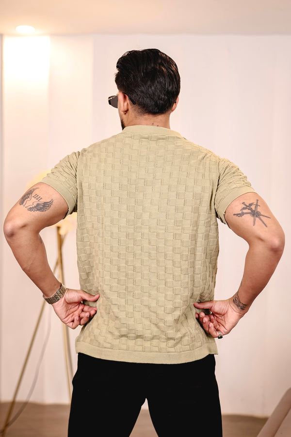 Mornik Light Pista Knitted Cotton Polo T-Shirt