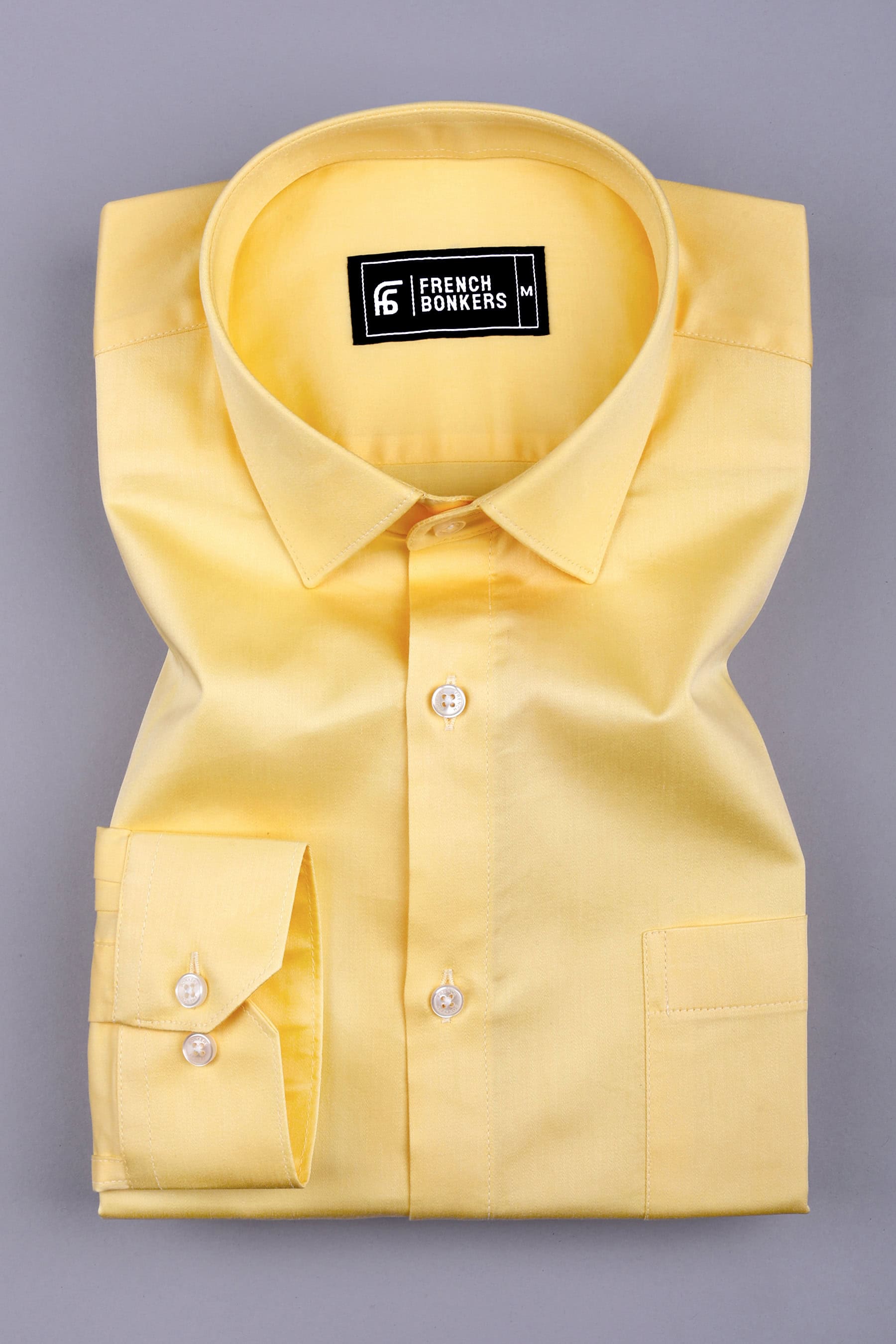 Rainbow yellow satin cotton shirt