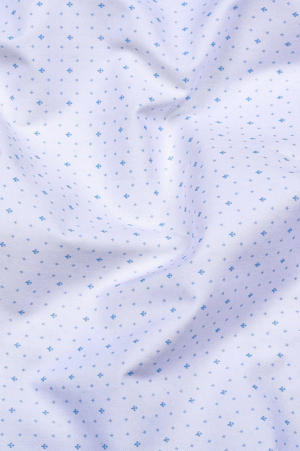 Snow White With Blue Printed Shirt