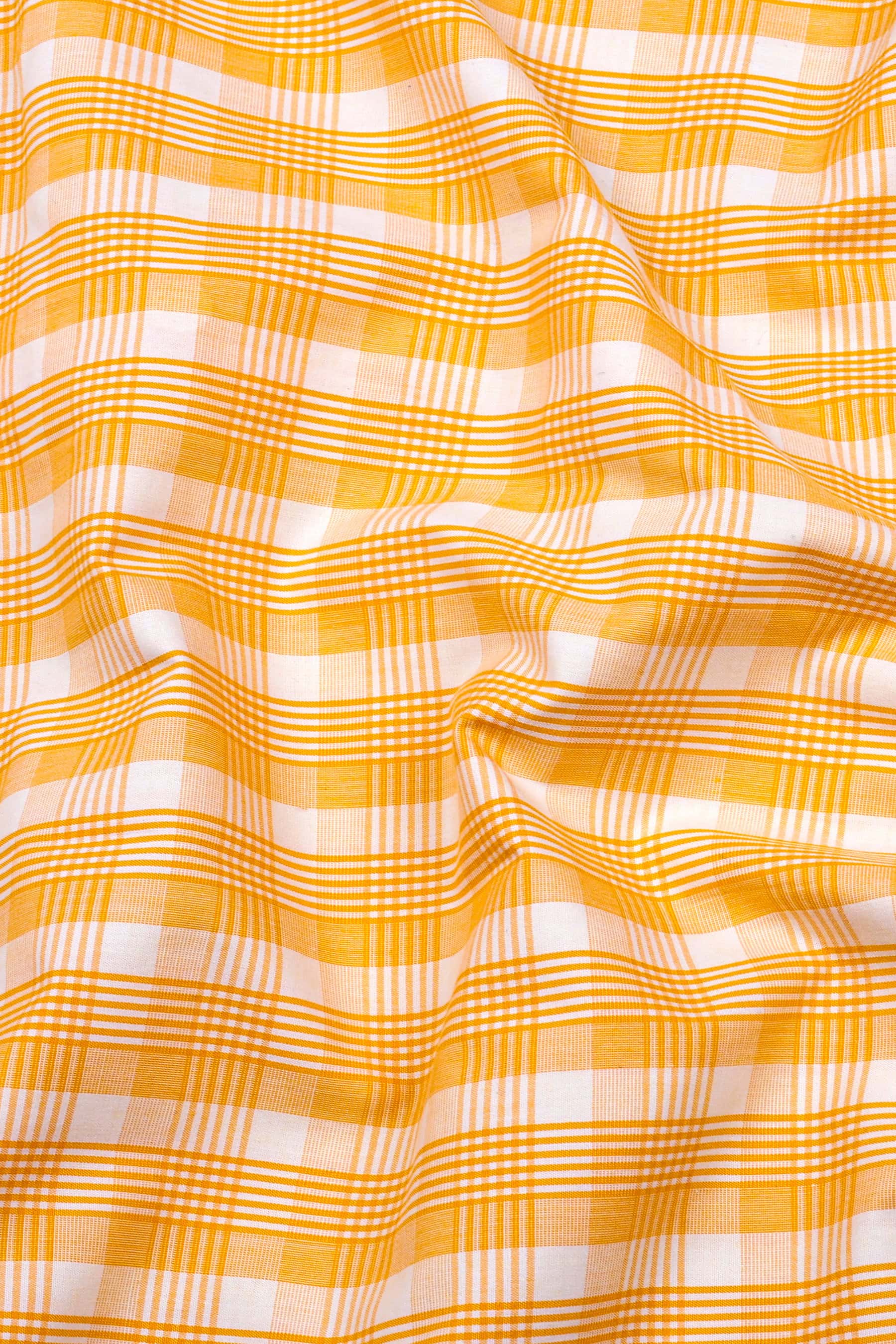 Sunflower Yellow Check Cotton Shirt