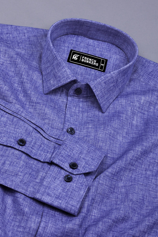Blue Two Shaded Cotton Shirt
