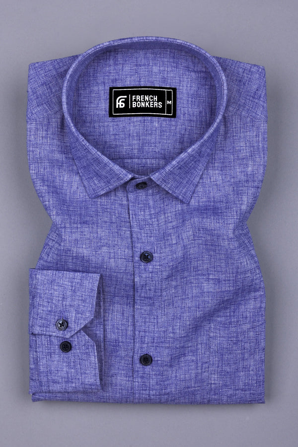 Blue Two Shaded Cotton Shirt