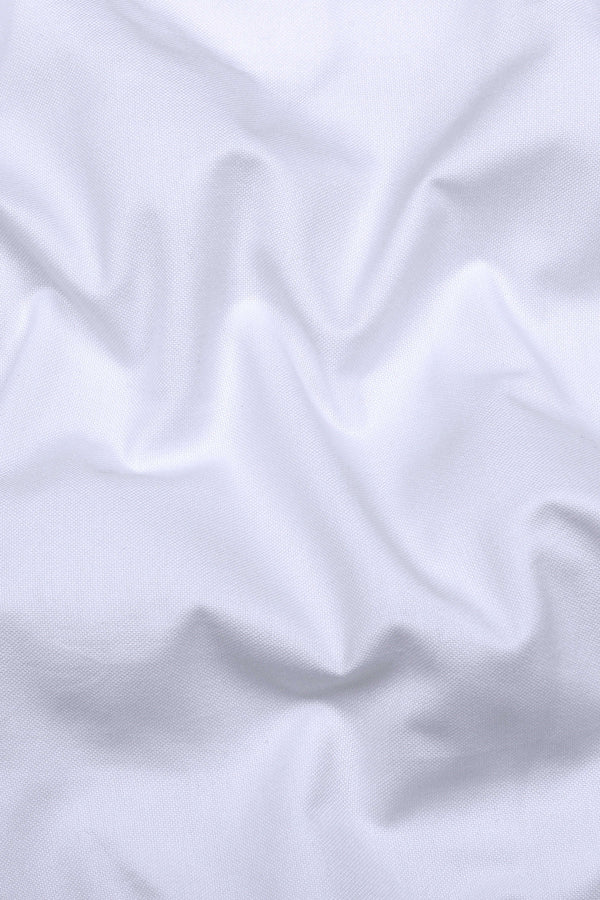 White Solid Oxford Cotton Shirt