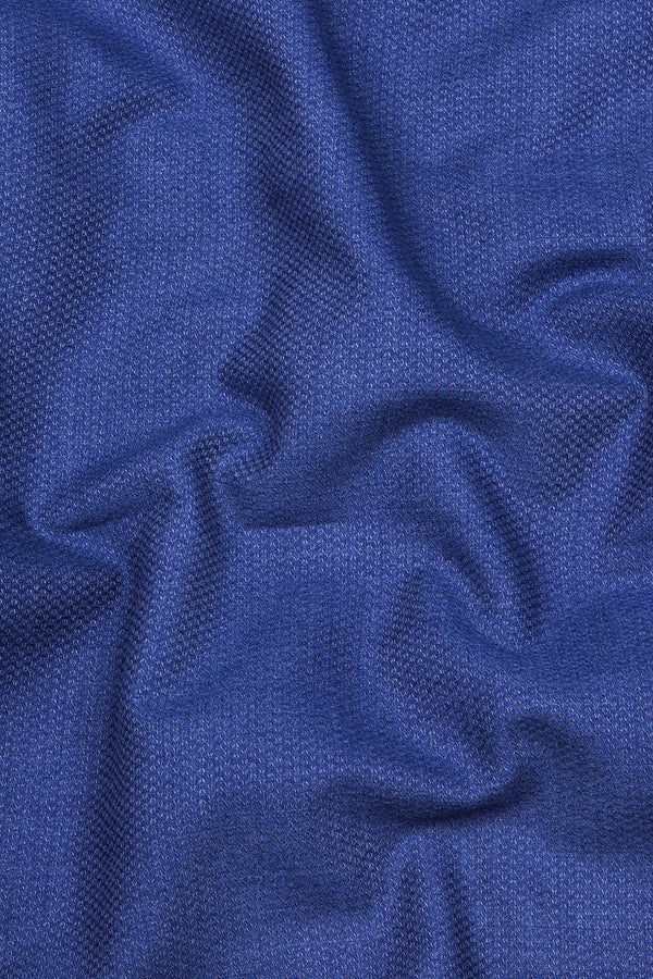 Steel Blue Solid Cotton Shirt
