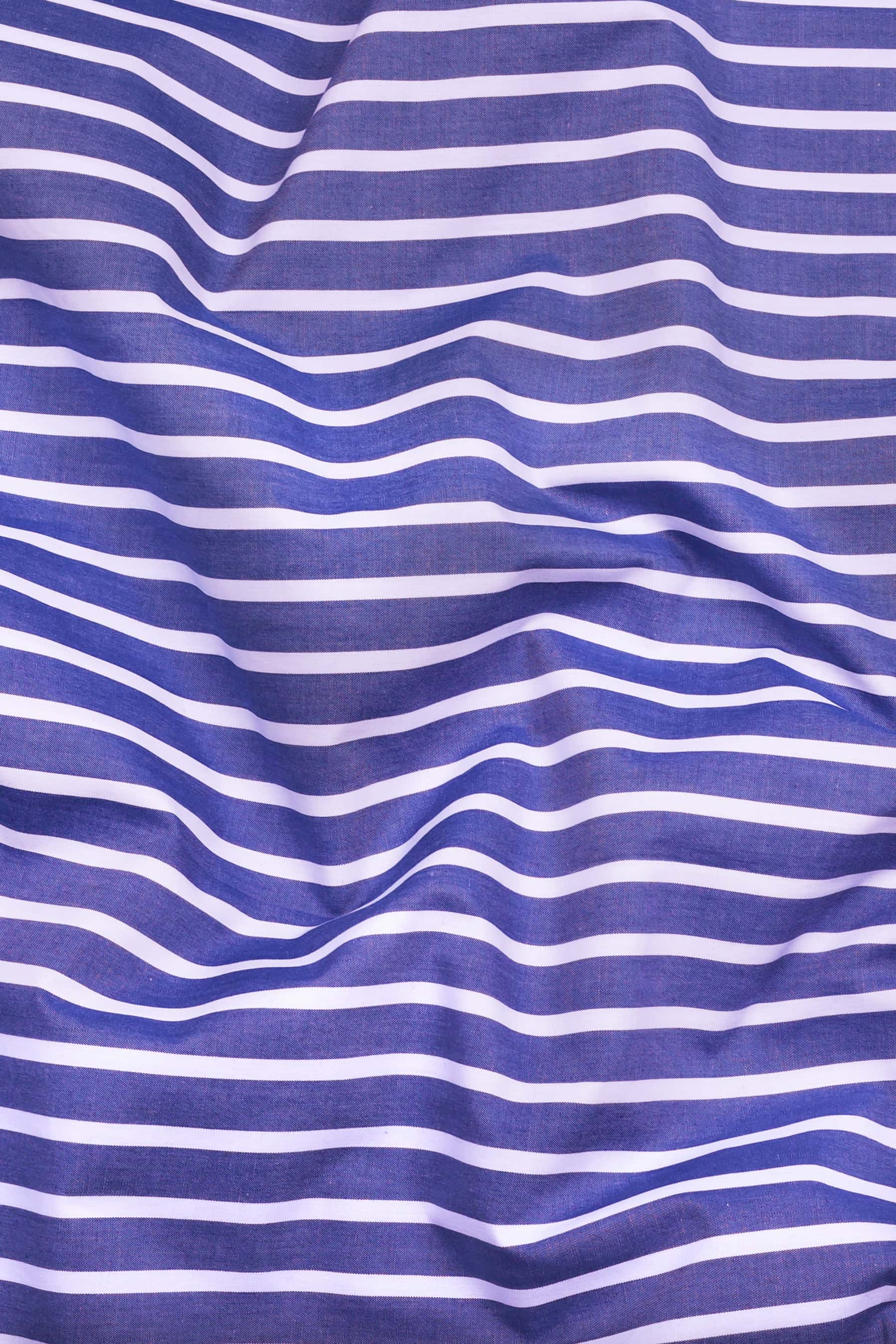 Storme Blue with White Vintage Stripe Shirt