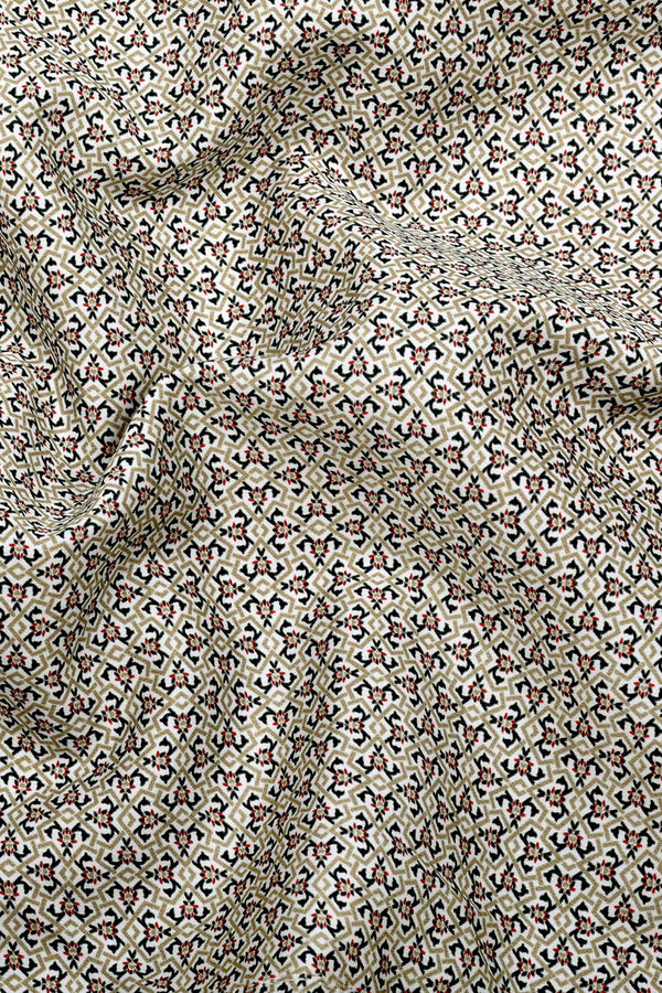 Fynox Multicolour Mini Motif Printed Cotton Shirt