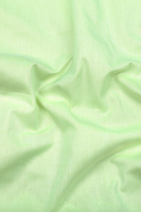 Arctic Light Pista Green Solid Oxford Cotton Shirt