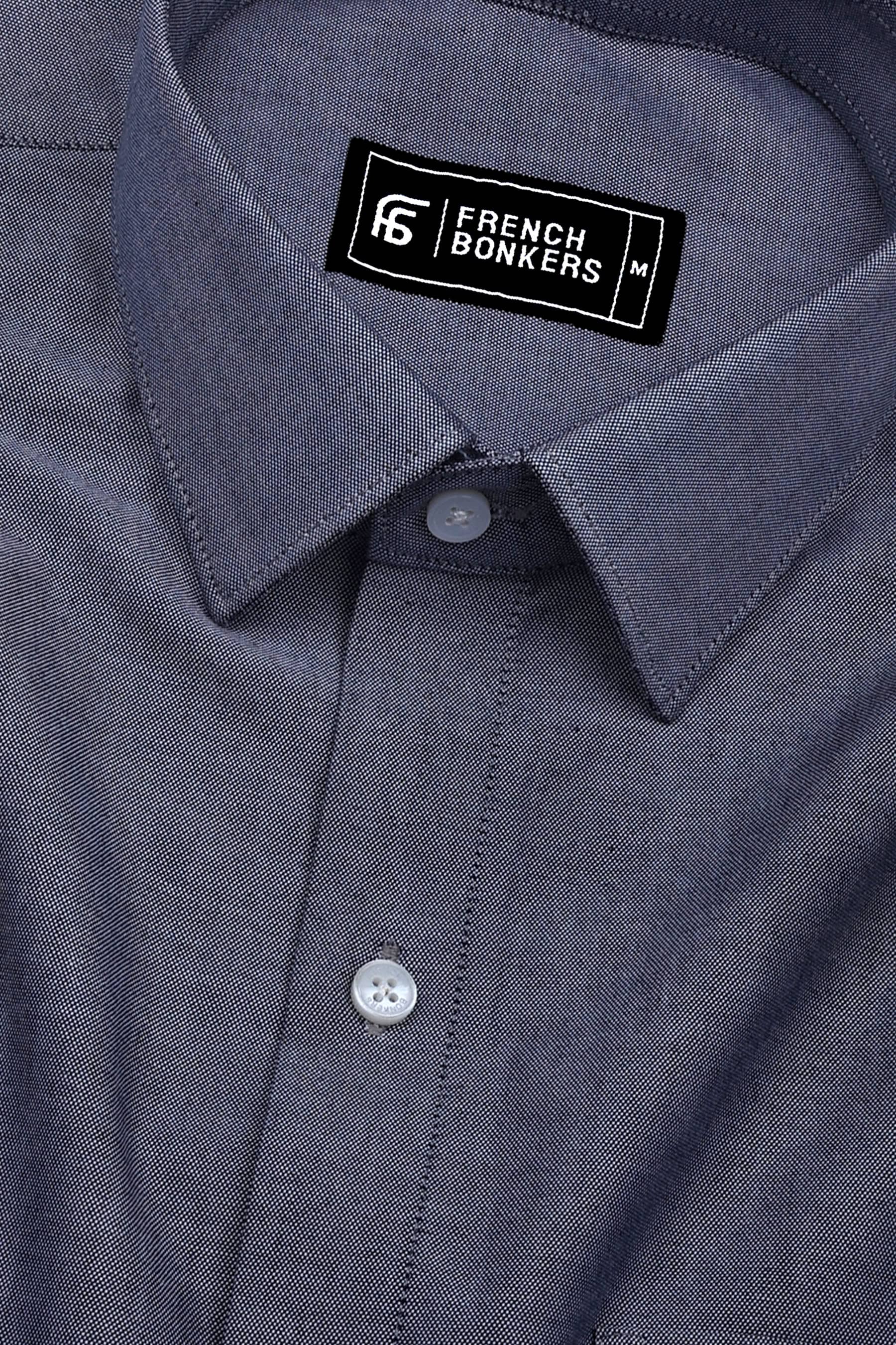 Arctic Grey Solid Oxford Cotton Shirt