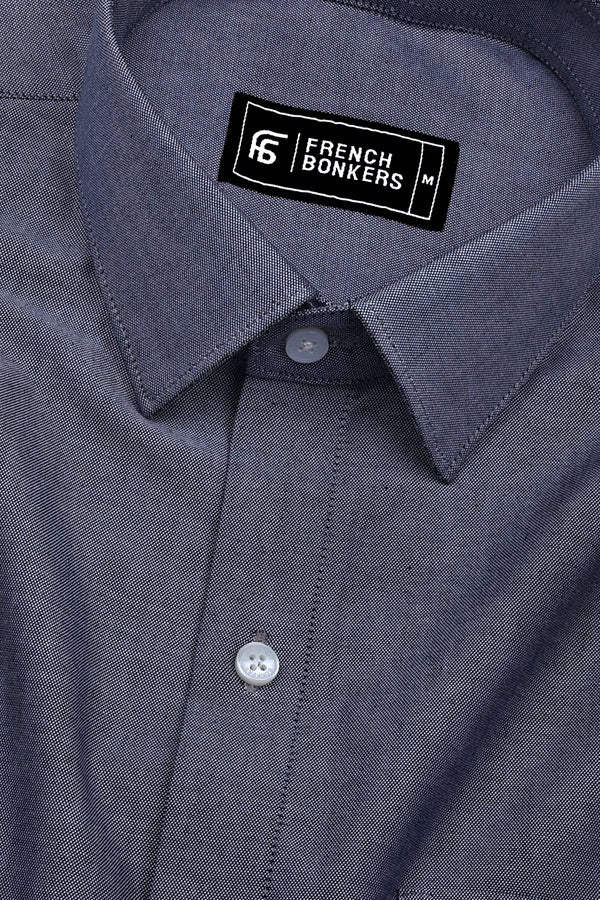 Arctic Grey Solid Oxford Cotton Shirt